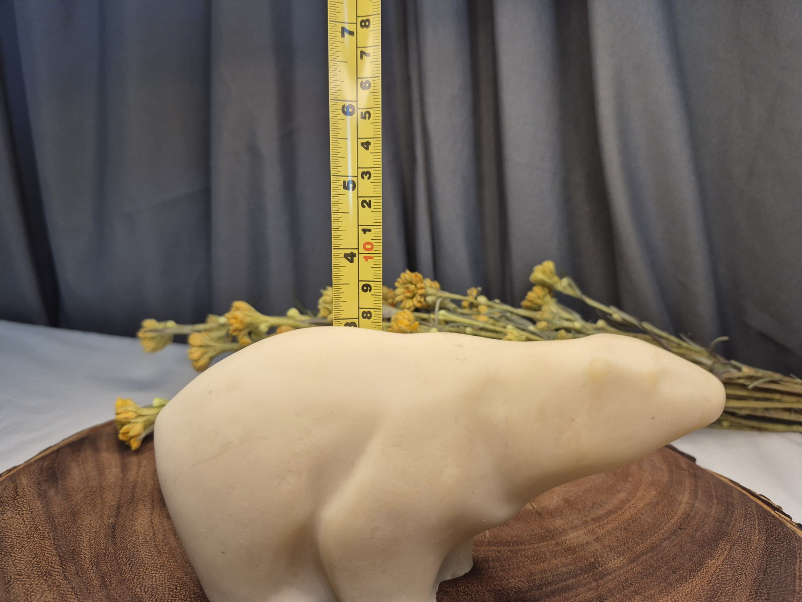 Vintage Composite Resin Polar Bear Figure Statue Sculpture 3″ h heavy