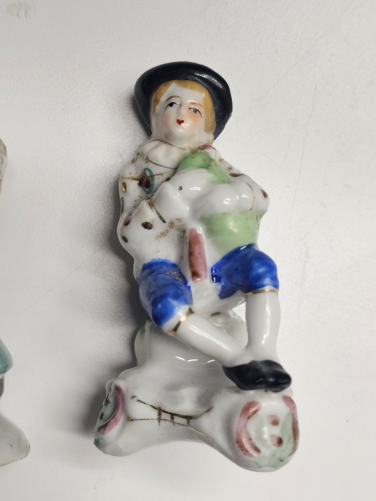2 Vintage Porcelain Colonial Figures Japan