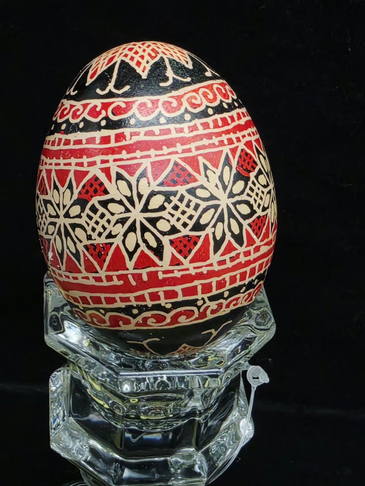 Vintage Handpainted Real Egg Shell Decorative Egg Ukrainian Pysanka