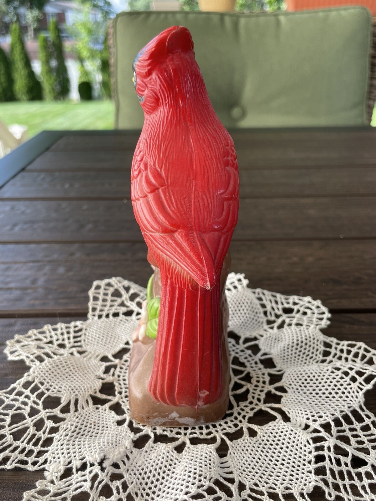 Parma Brand Molded Plastic Cardinal bird statue AAI H-2116 Vintage