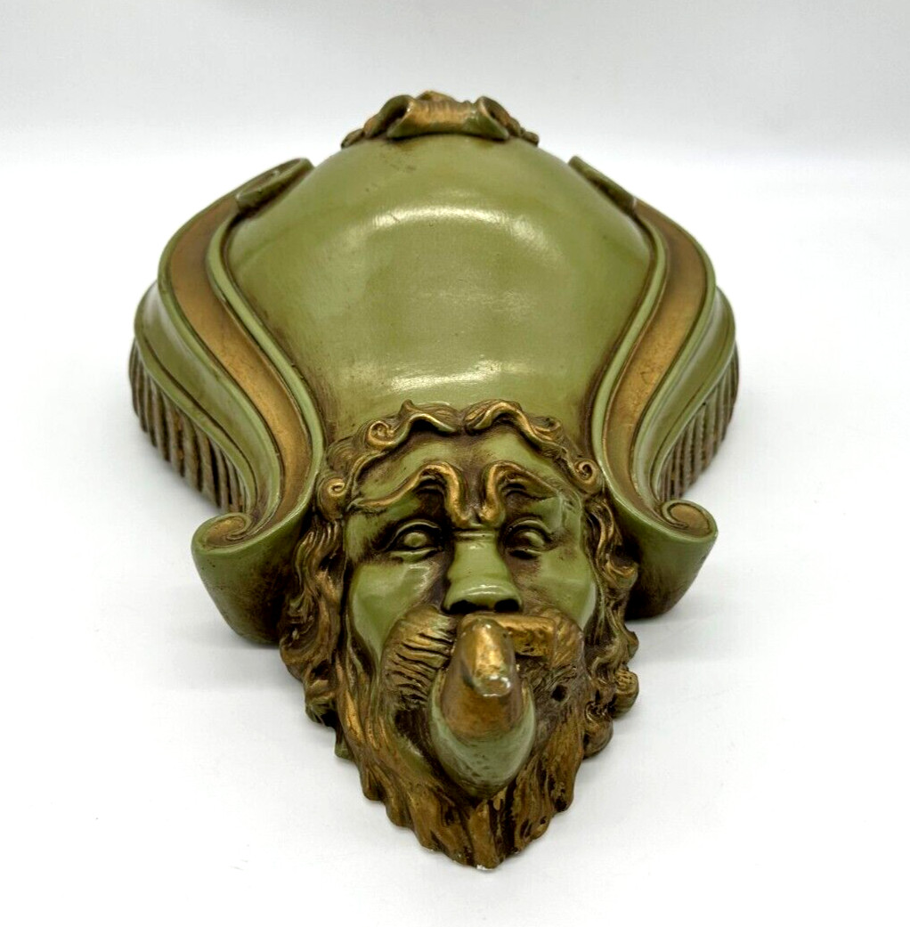 VTG Large Chalkware Plaster Lavabo Faux Wall Water Fountain 18”x10”