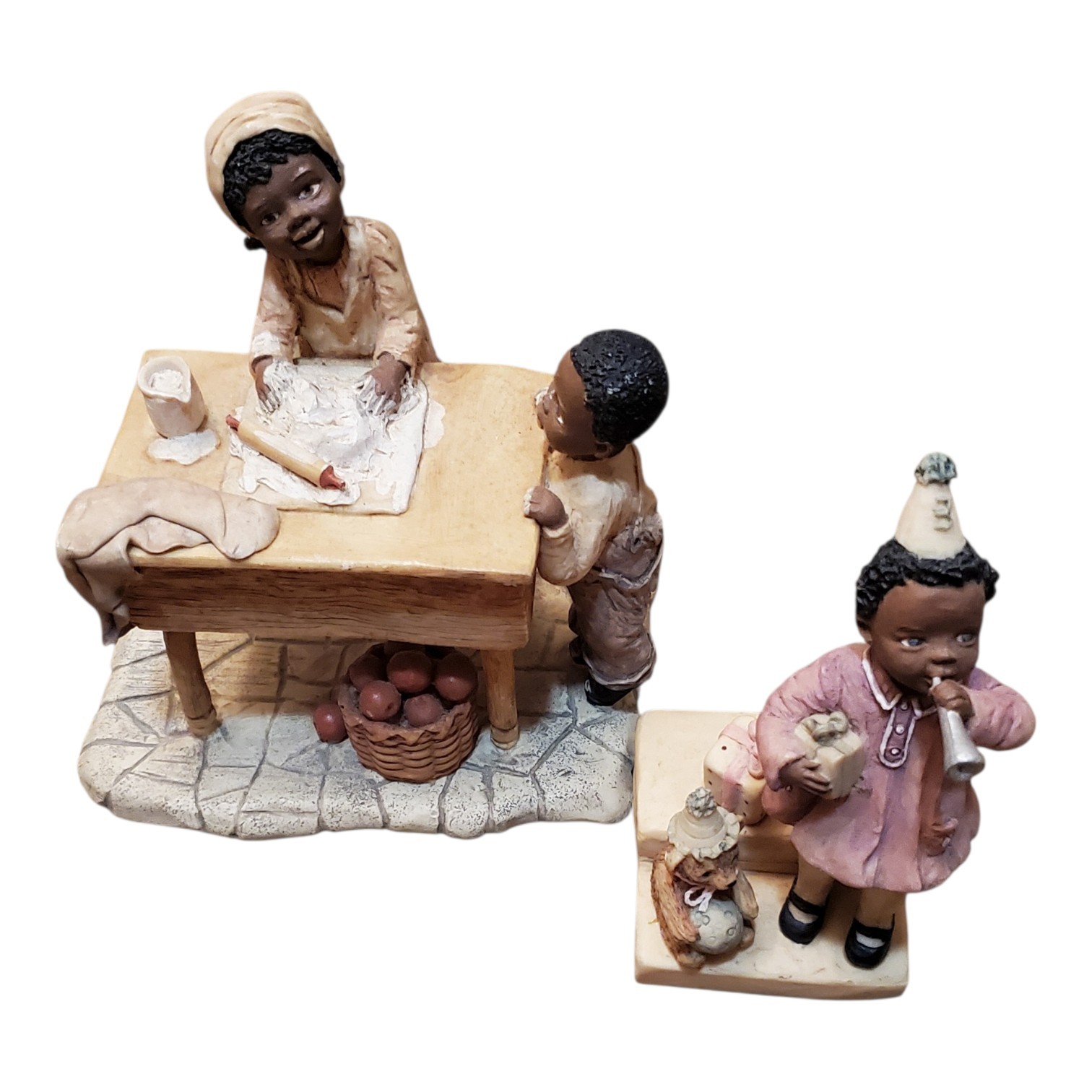 ENESCO FIGURINE “JENNY & JEREMIAH” + “WHITNEY” MISS MARTHA’S COLLECTION Lot Of 2