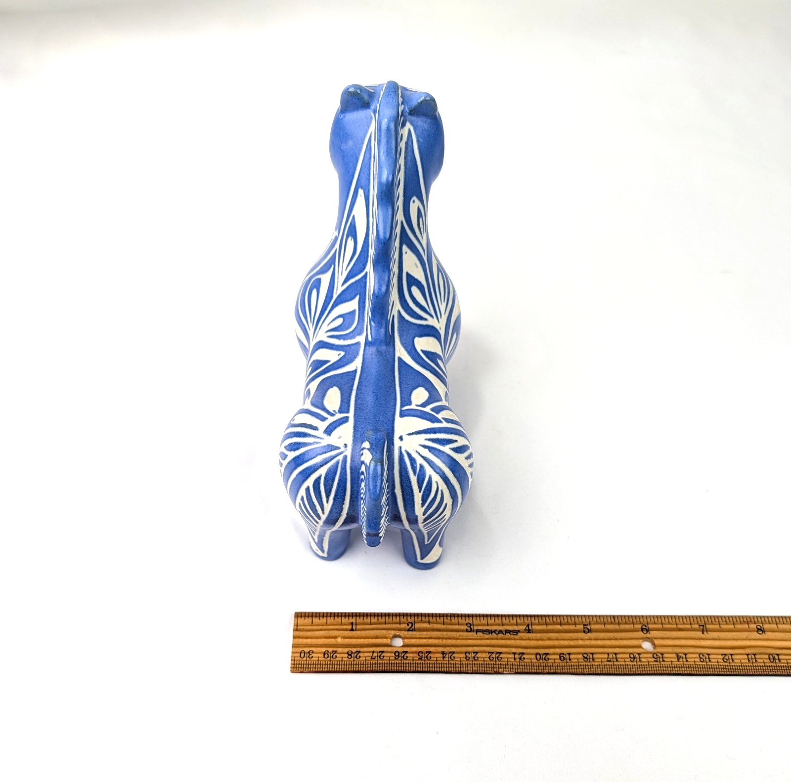 Vintage Pablo Zabal Pottery Horse Figurine “Blue Zoo” Collection Signed 7″