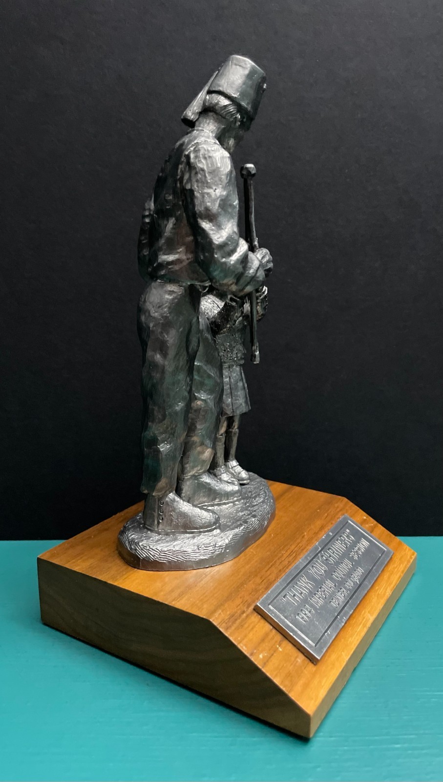 1994 Michael Ricker Pewter Shriners Children Hospital Mason Girl Fez Art Statue