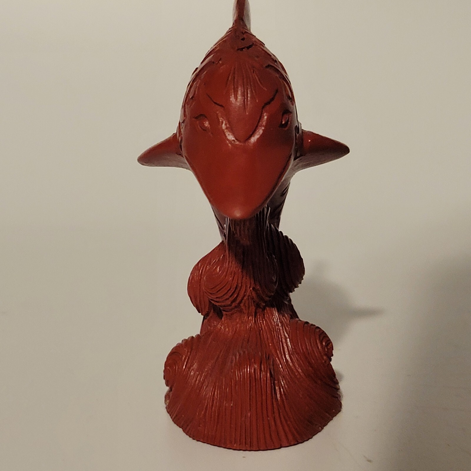 Lenox Red Engraved Dolphin Figurine Polynesian Tribal Hawaiian Ethnic Tattoo
