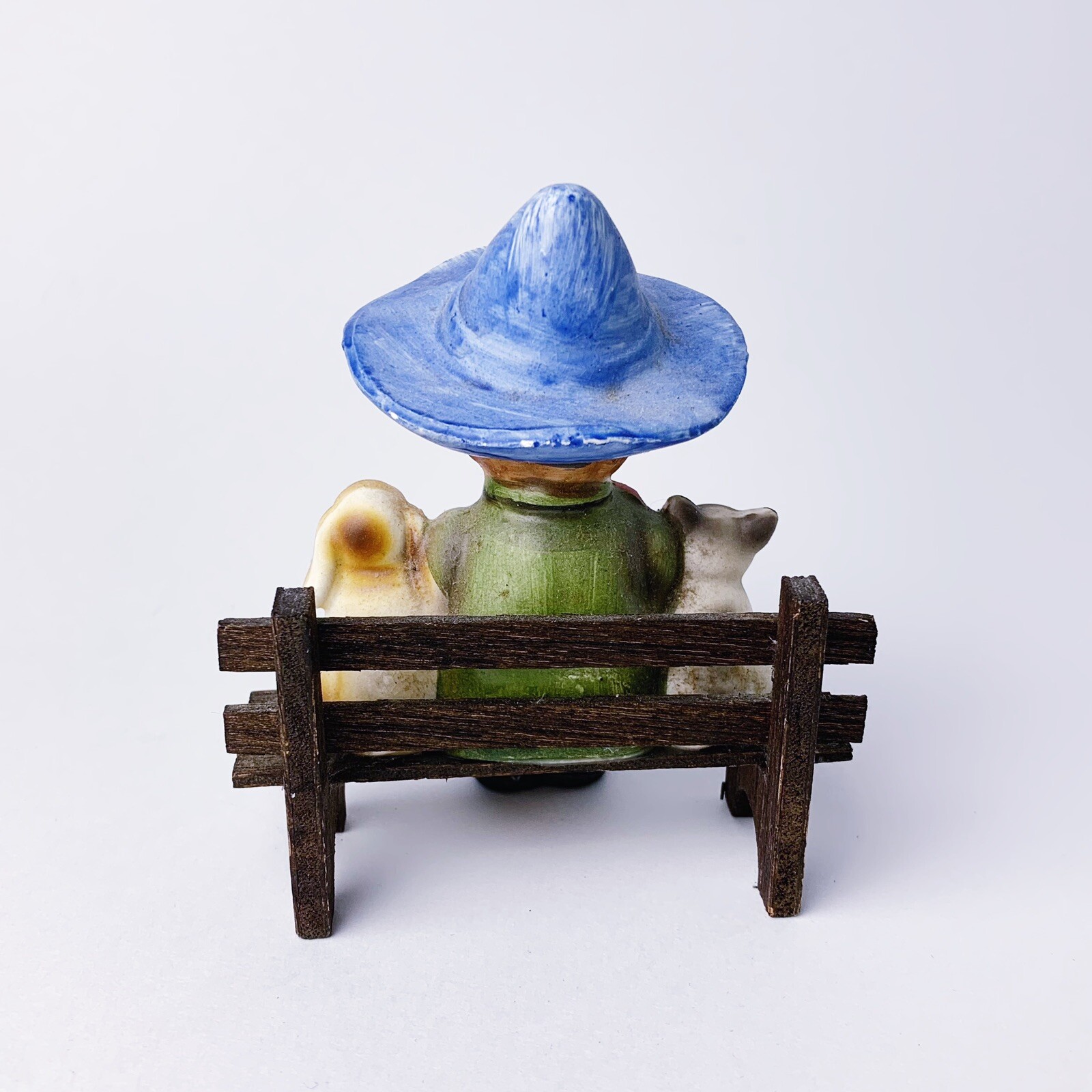 Hand Painted TILSO Boy With Flute Cat / Dog Figurine Porcelain – Made In Japan