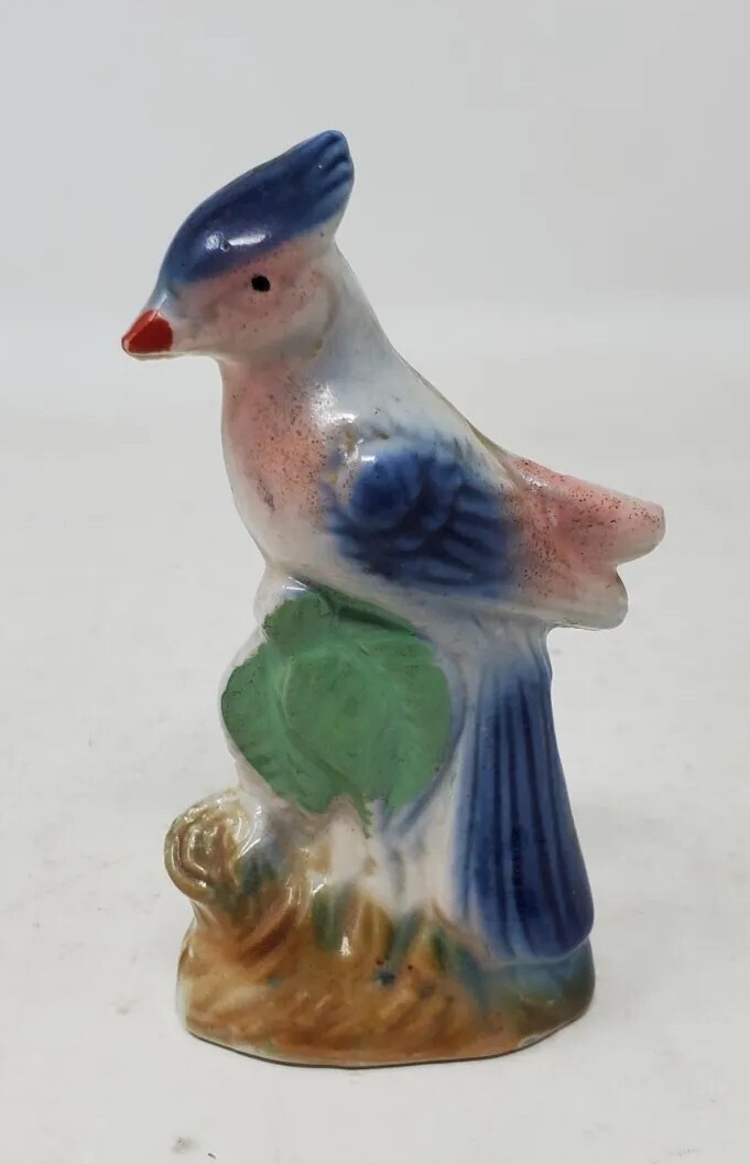 Vintage Ceramic Porcelain Blue Bird/Jay Figurine – 3.75H” Made in Japan