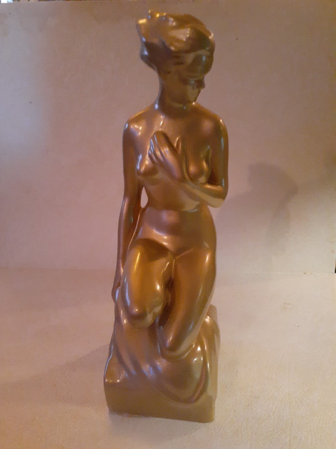 Hollohaza Hungarian Deco Nude Woman Porcelian Figure