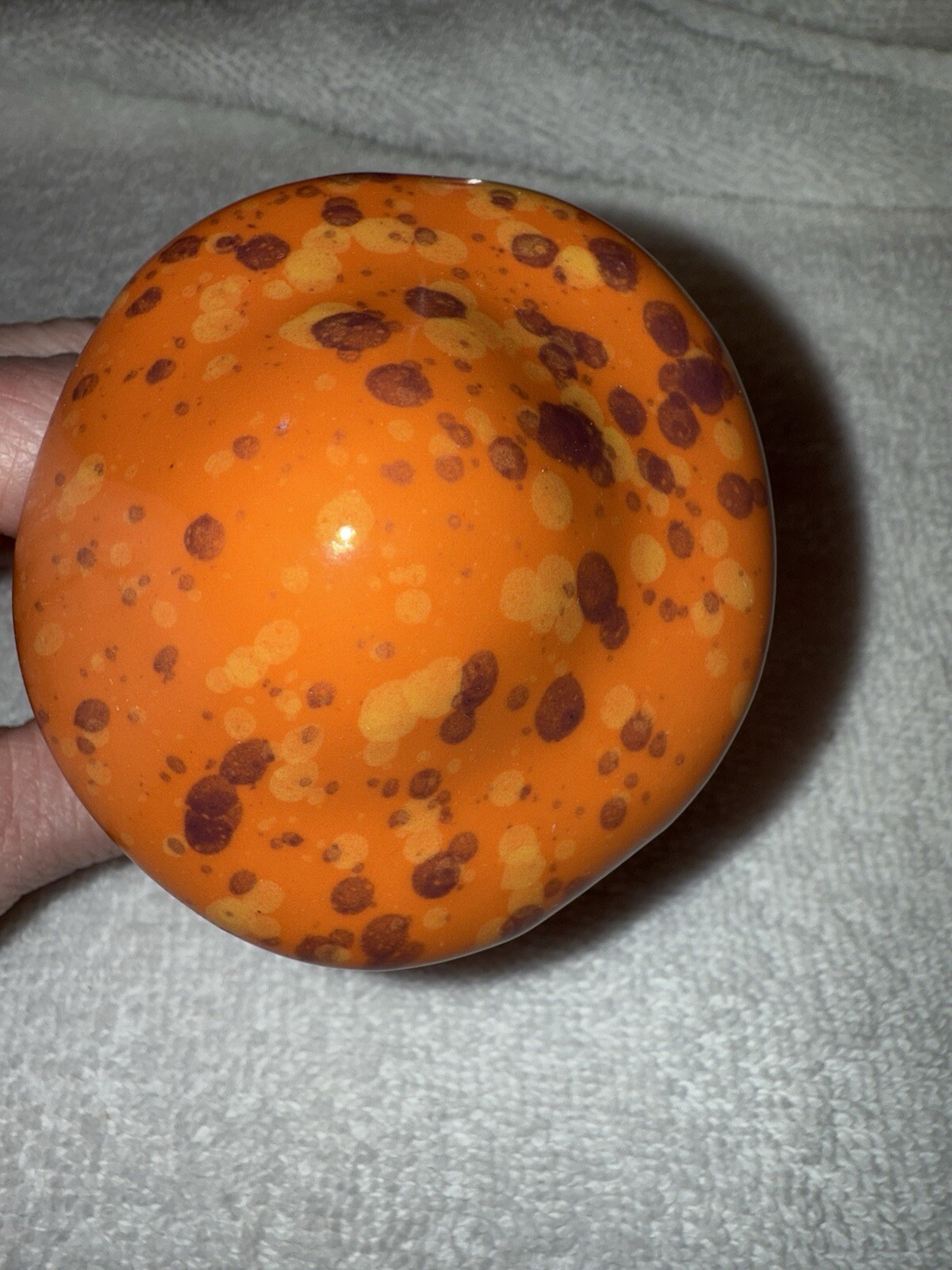 Mushroom Figurine Lot Of 3 Gold Orange And Red. Wooden And Ceramic.