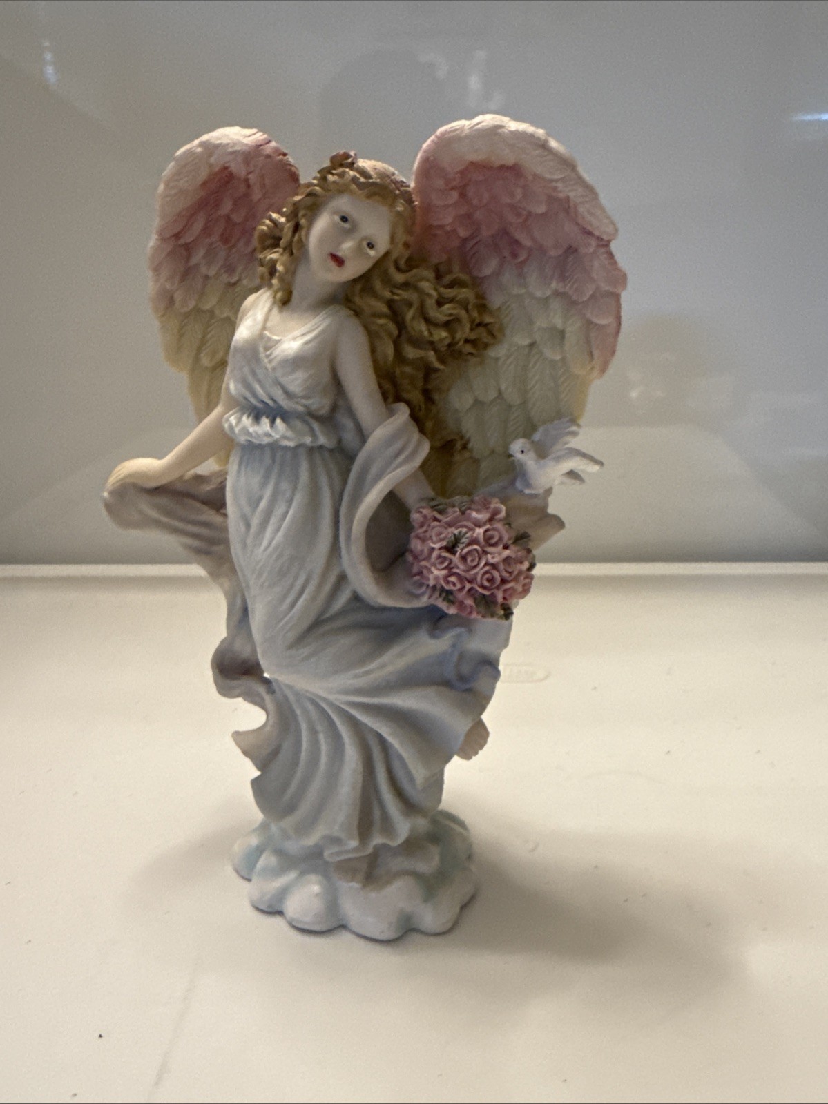 Heaven Sent Limited Edition Angel Figurine Pink Wings Flowers Crown (B1-12)