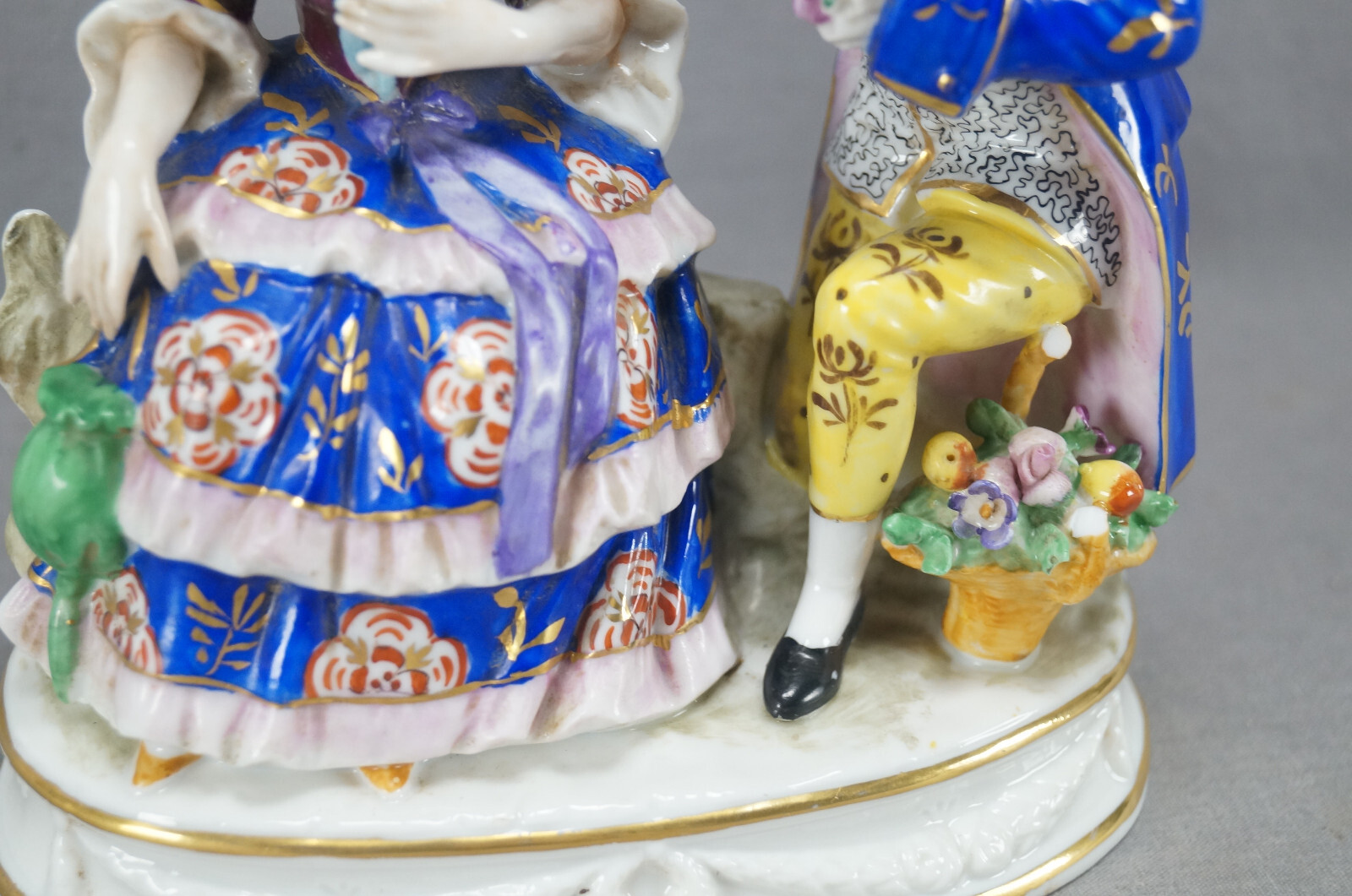 Sitzendorf Chelsea Style Hand Painted Lady & Gentleman Figurine Group