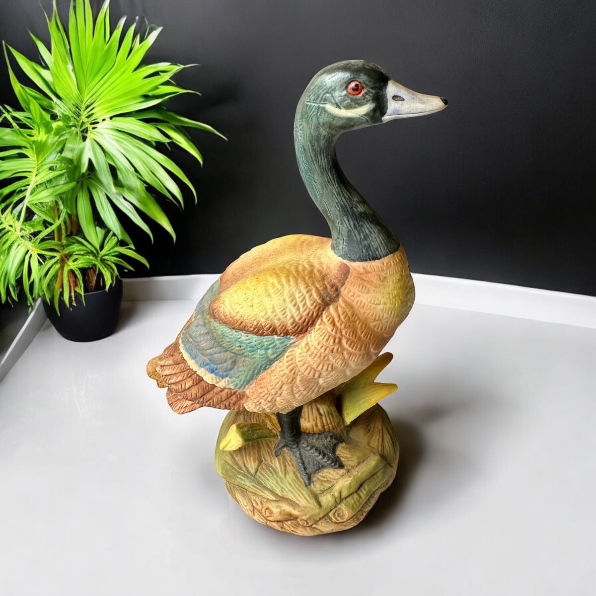Vintage 1984 Arnart Royal Crown Porcelain Goose Bird Figurine