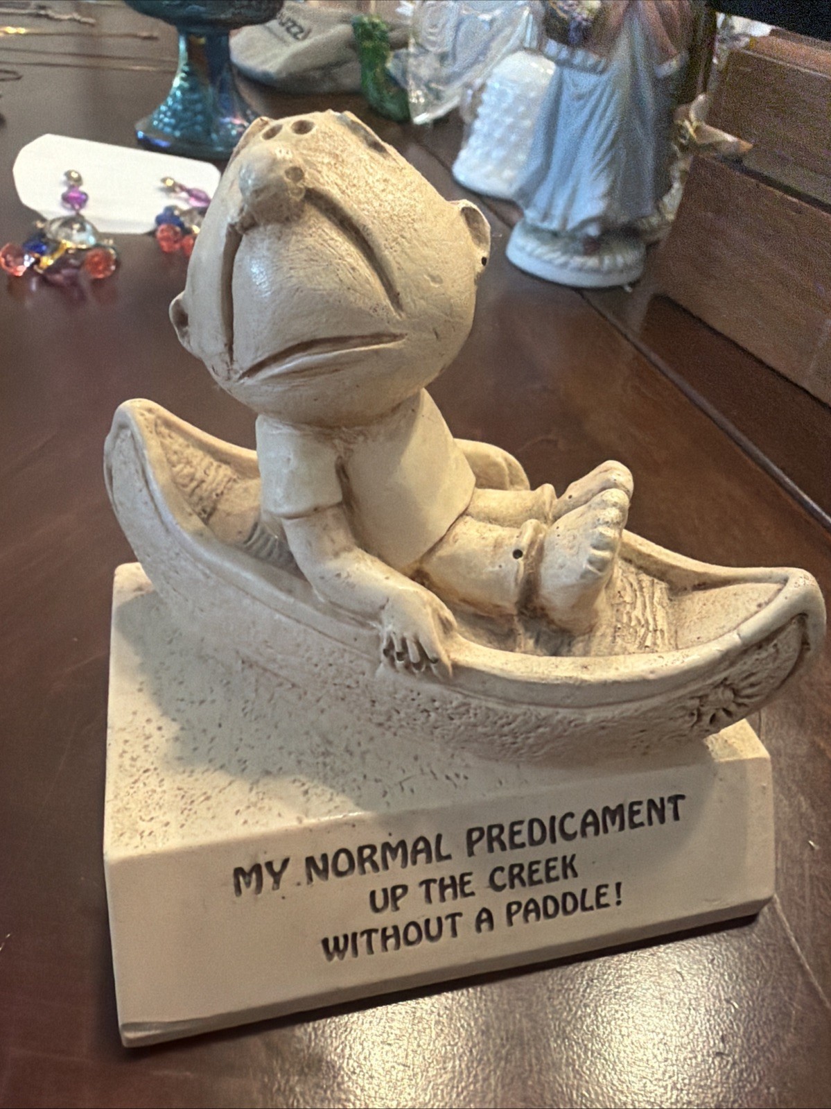vintage Paula figurine from 1971, labeled “My Normal Predicament”