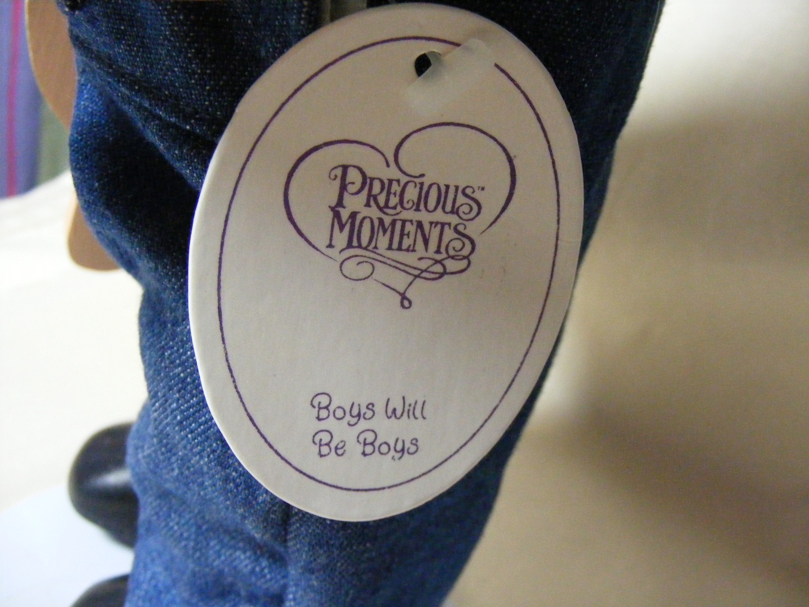 Precious Moments 12 Inch Doll With PM Stand 4370 BOYS WILL BE BOYS