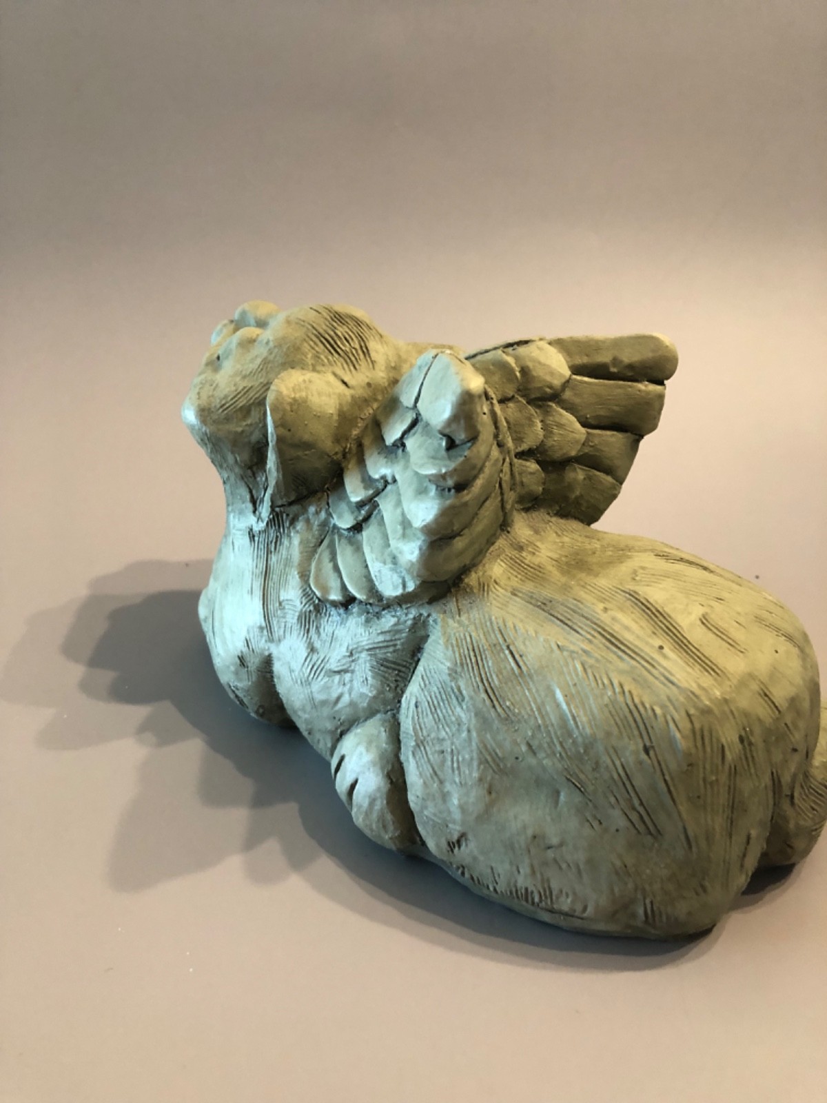 ANGEL CAT W/ Wings Memorial Indoor Outdoor Figurine-Stone Bunny