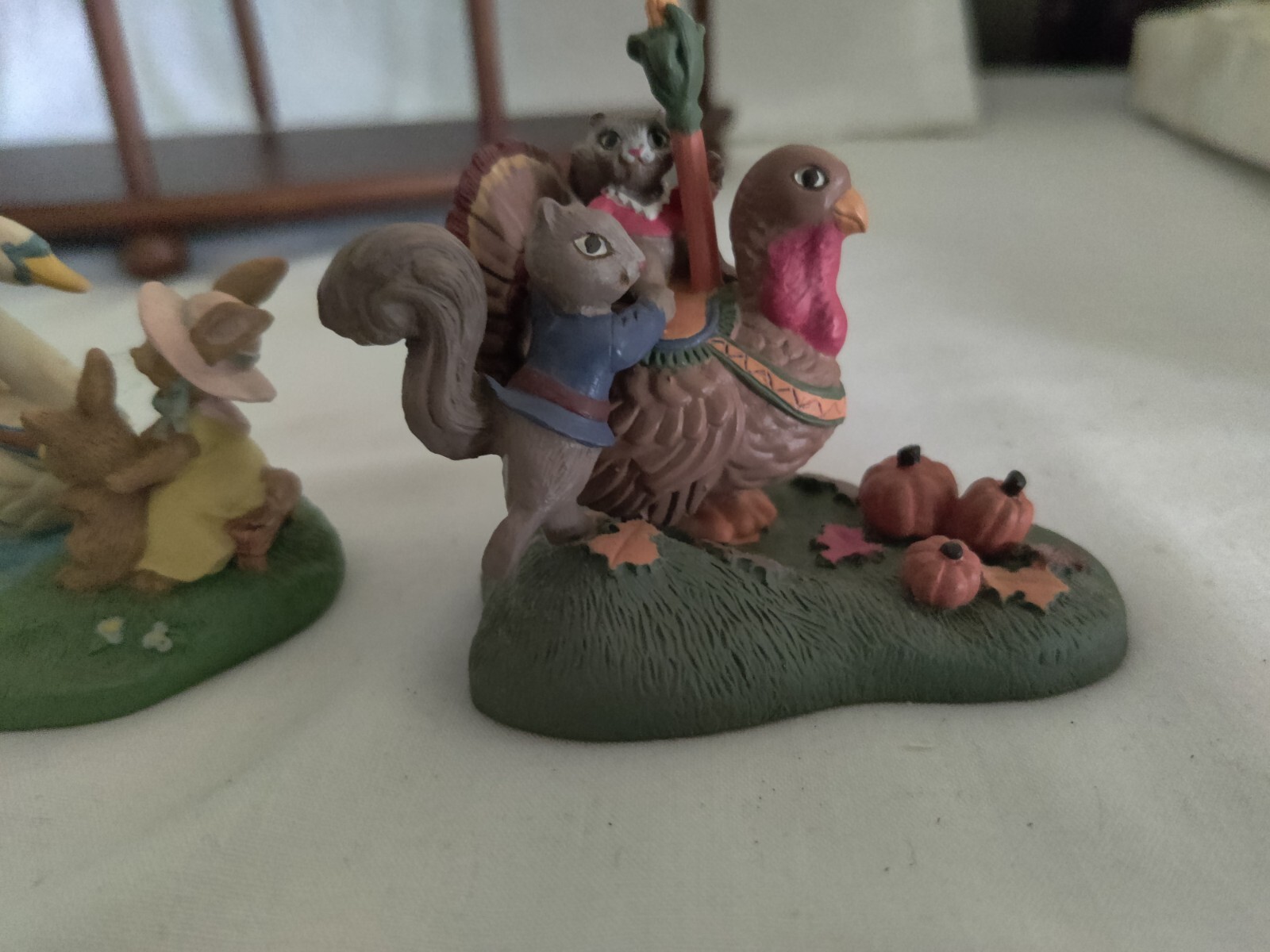 Vintage Avon Carousel Wonderland Miniatures 4 – with Display Stand (Rare) 1993
