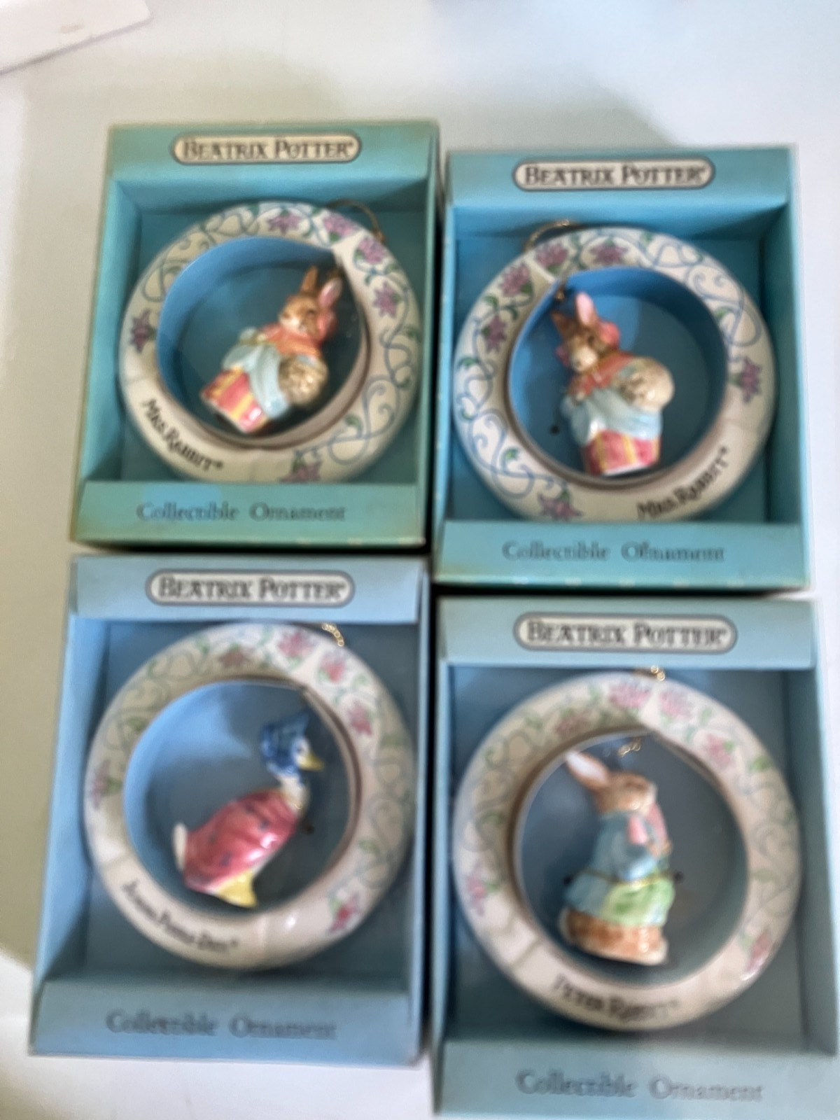 12 Beatrix Potter Vintage Mix: Ornaments-Night Light-Figurine