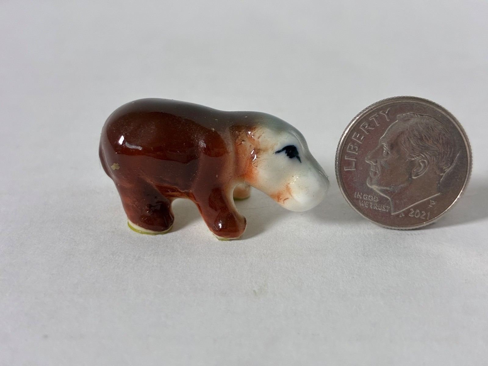 Hagen Renaker Miniature Ceramic Baby Hippopotamus Animal Figurine Hippo