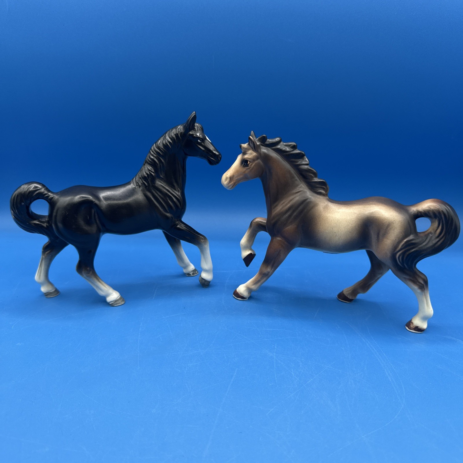 Pair Of Vintage UCAGCO Ceramics Japan Horse Figurines