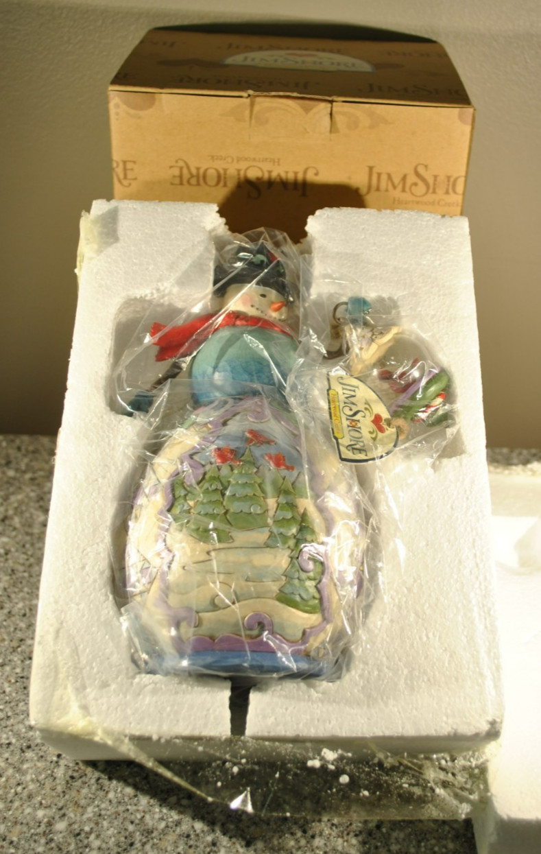 2011 Jim Shore “Winter Beauty” Snowman w/Cardinal Lantern 4025734 w/box