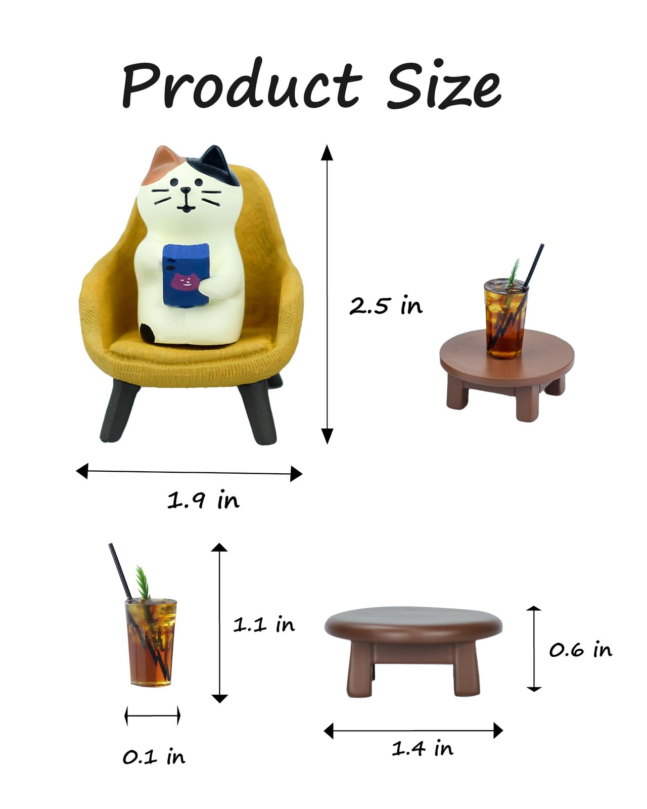 Cute Cat Playing Phone On Sofa Figurine Office Home Decor Lover Gift