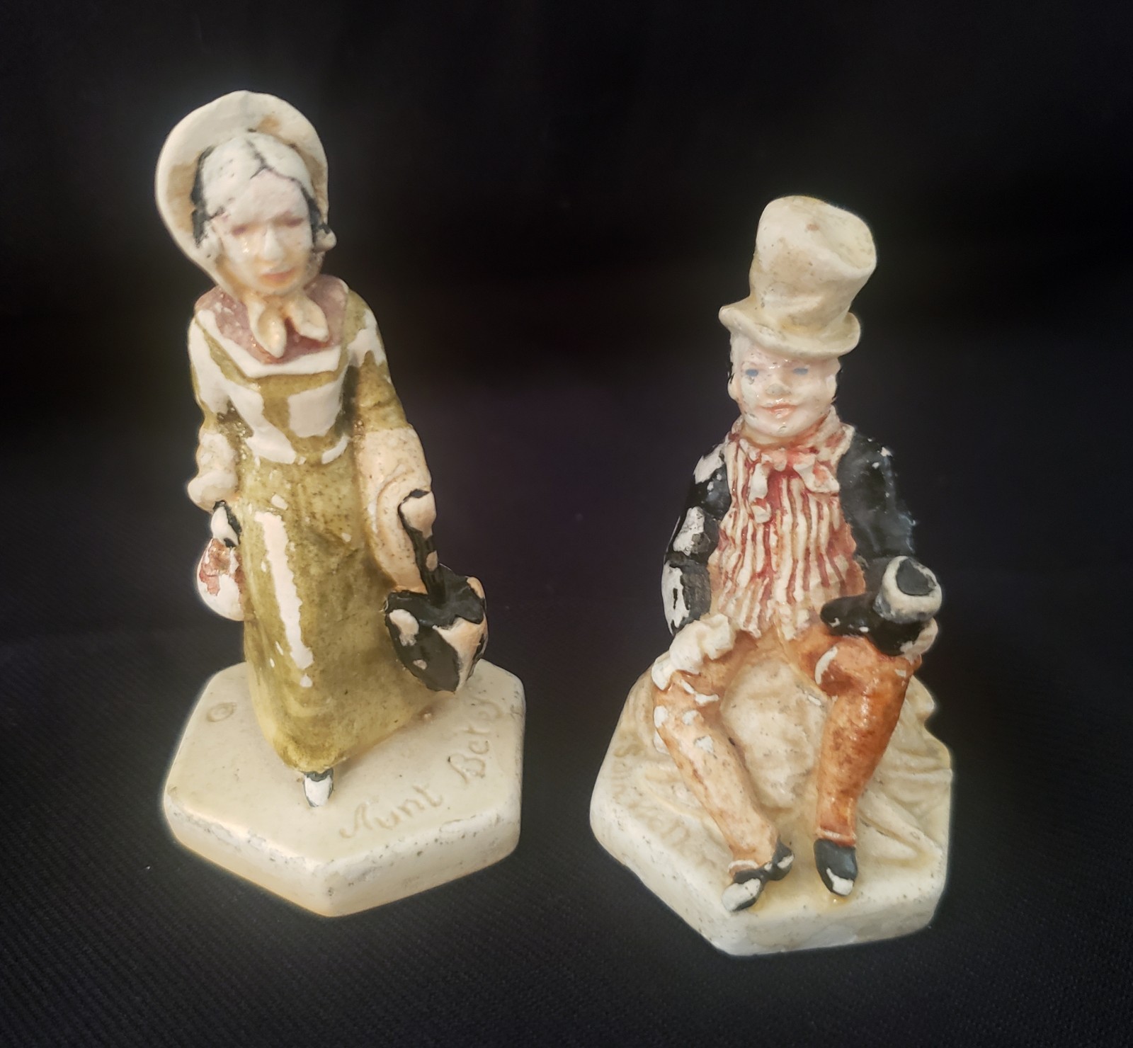 Vintage Sebastian Miniature Pair Sam Weller Aunt Betsy P.W. Baston Sr 1946
