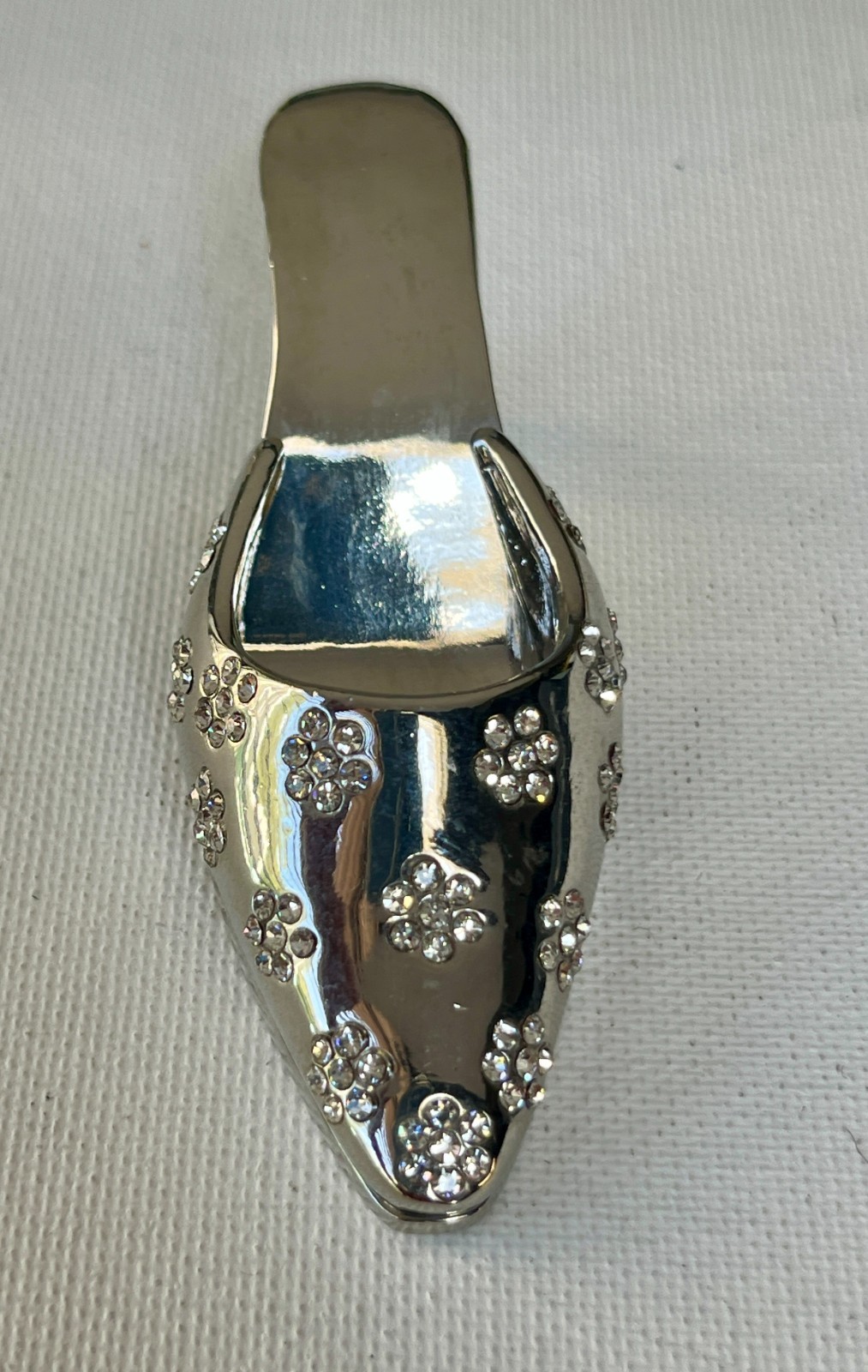 Keren Kopal Silver Trinket Shoe – Trinket Box, Gold Plated, Austrian Crystals