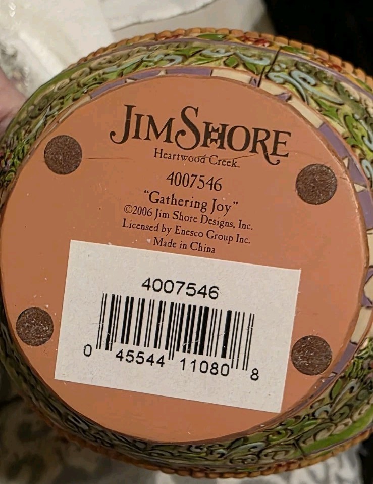 JIM SHORE ,GATHERING JOY, 2006 SET OF 1-EASTER BASCHET W/ 5 EGGS FIGURINES NIB