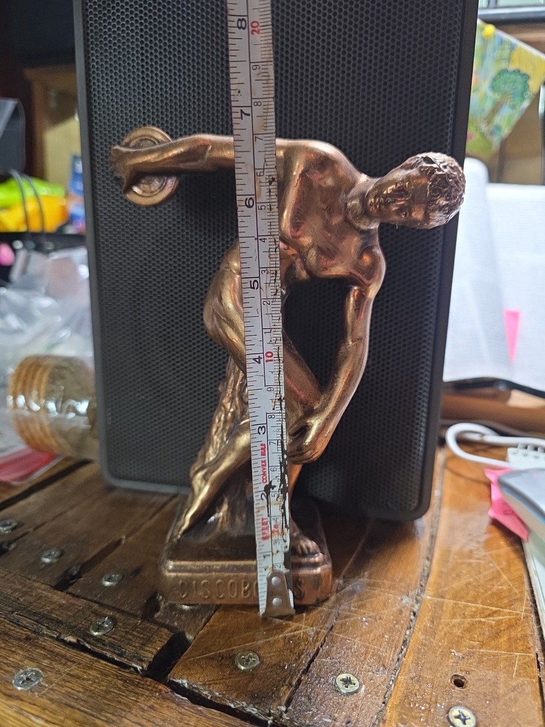 Greek Male Athlete Discobolus Of Myron Discus Thrower Brass Statue Sculpture