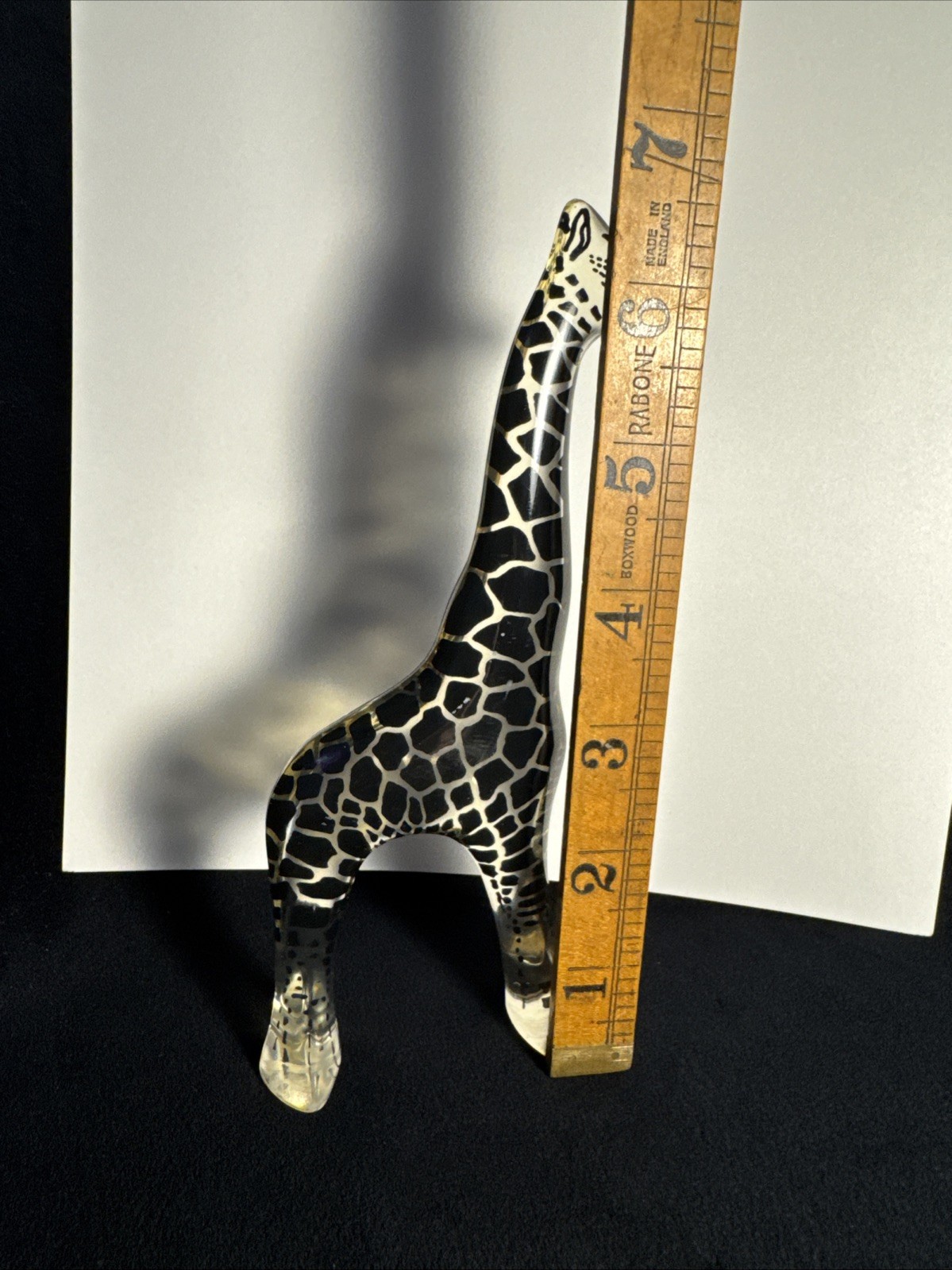 Vintage Abraham Palatnik 6.5” Lucite Giraffe Made in Brazil