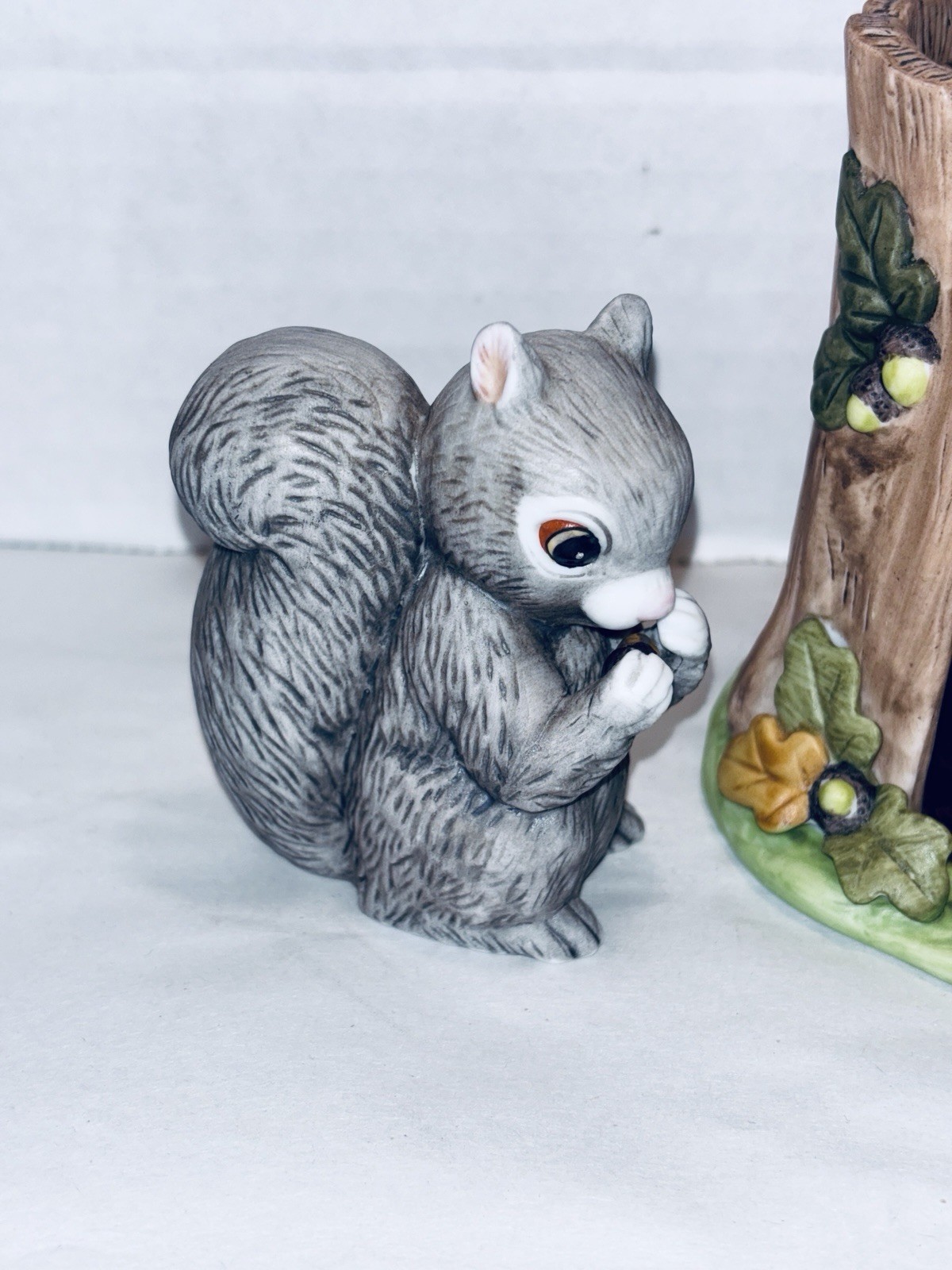 “Squirrel” Woodland Surprises Figurine Franklin Mint Hand-Painted Porcelain 1984