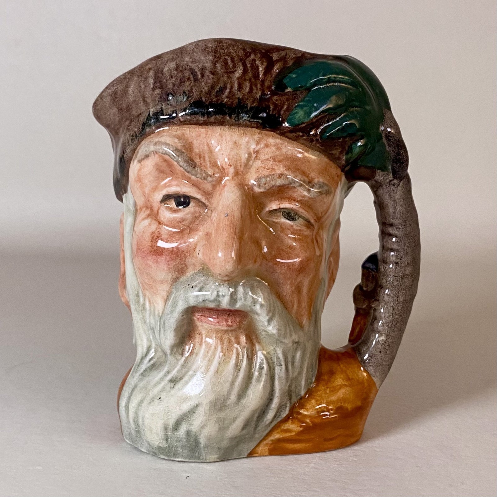 Royal Doulton Robinson Crusoe D6539 Small Character Jug Toby Mug 4″ 1959