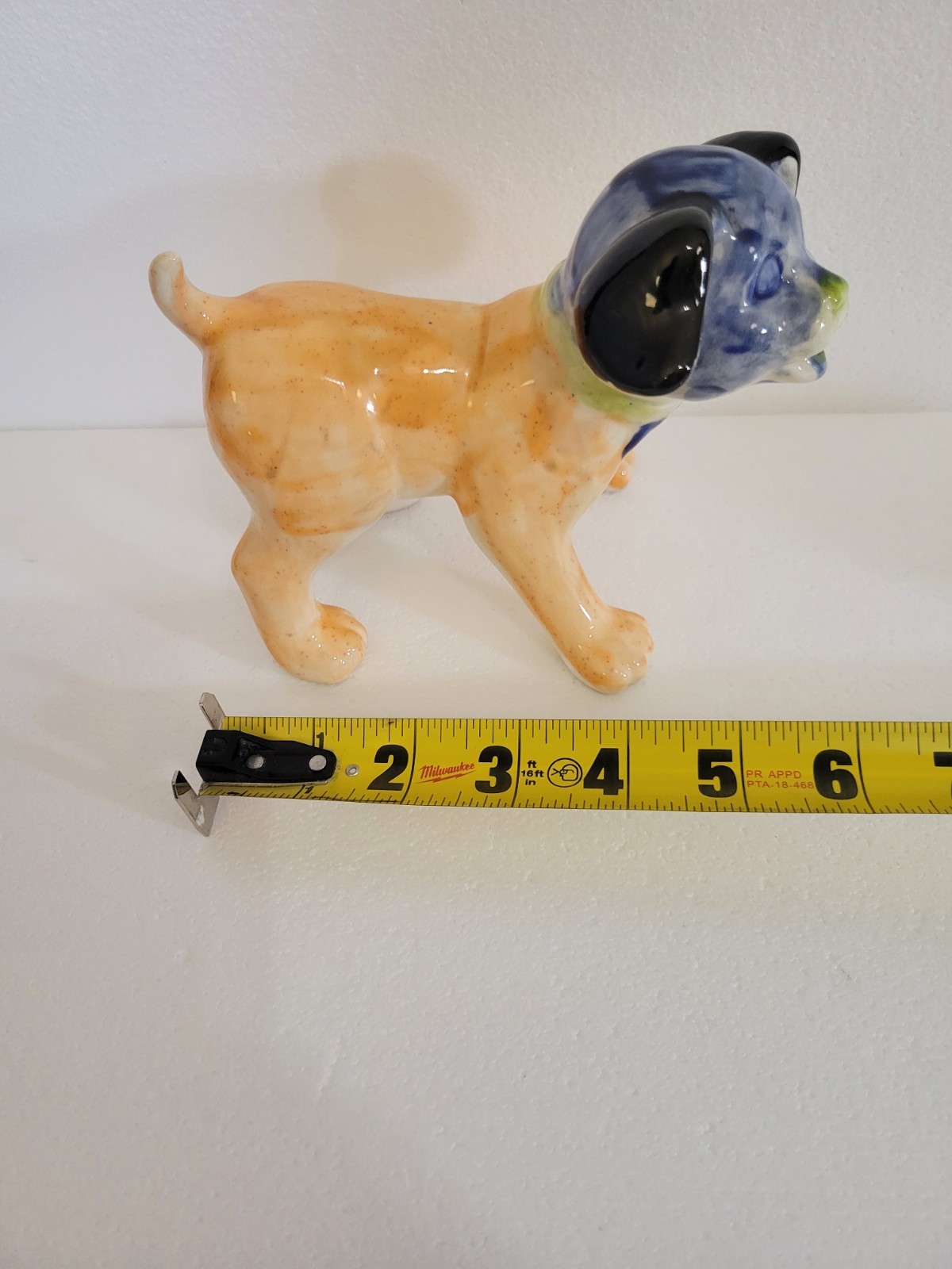 Vintage Brown Puppy Dog Ceramic Mold Painted Hobbyist Piece