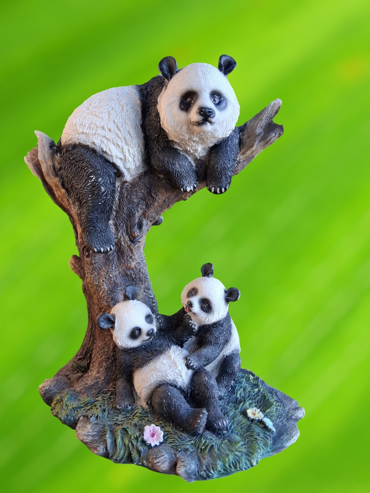 Giant Panda w/ Babies Large 10″ Adorable Figurine Statue World Of Wonders – EUC
