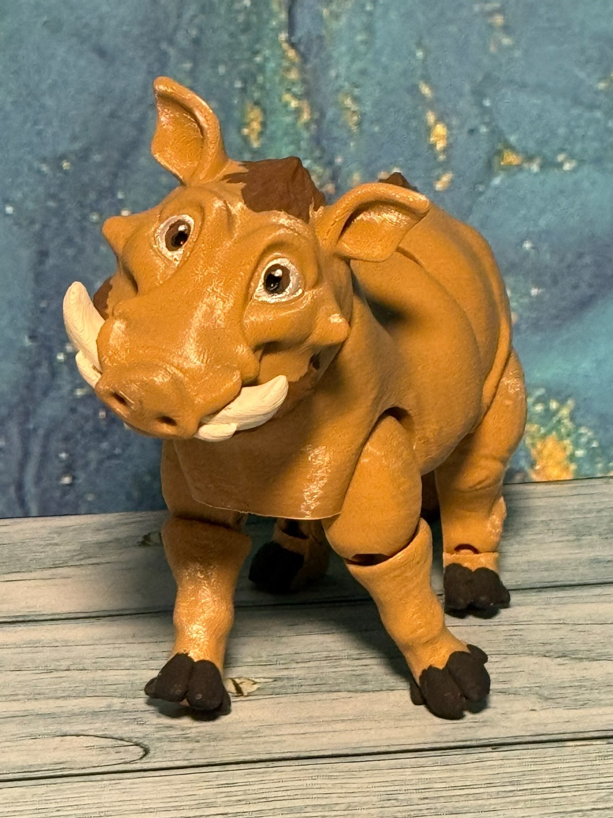 Warthog Figurine –3D Print – 8” x 5” – Fierce Wild Animal Display