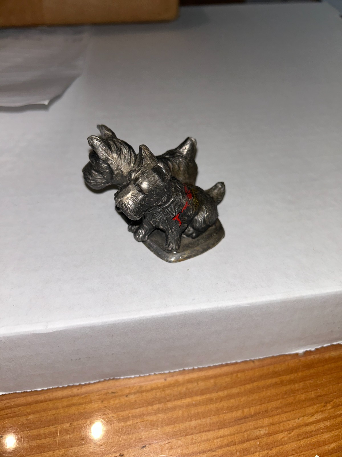 Scotty Dog Pair Cast Metal Japan Early 20th Century