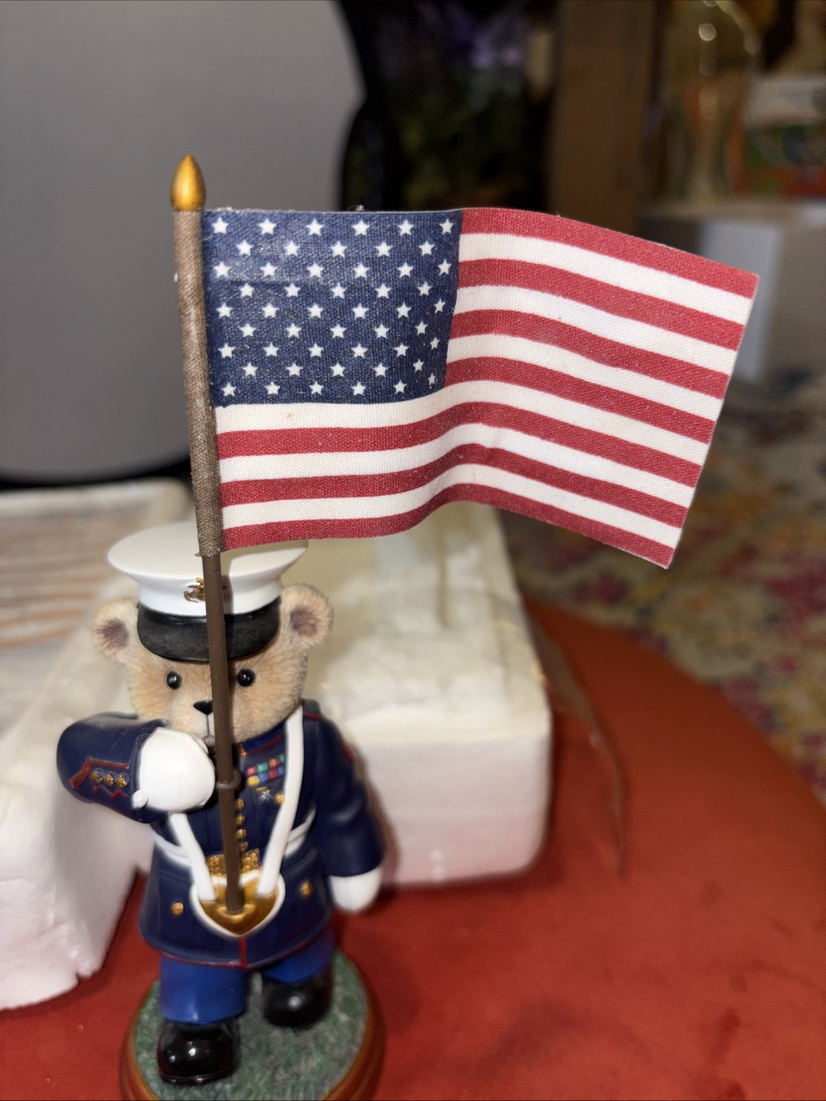 Hamilton Collection Bear Stars And Stripes Forever Semper Fi #0623 USA