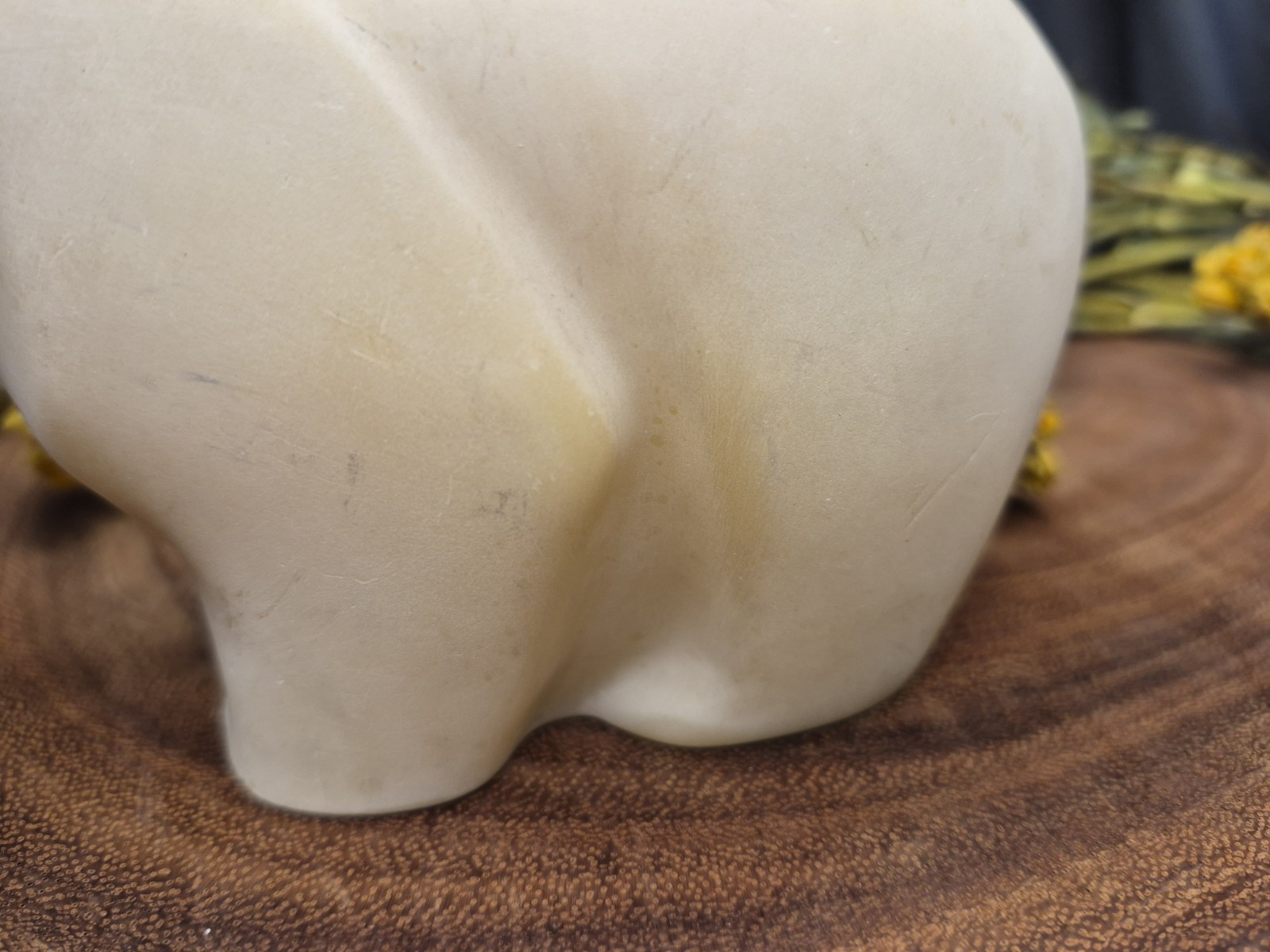 Vintage Composite Resin Polar Bear Figure Statue Sculpture 3″ h heavy