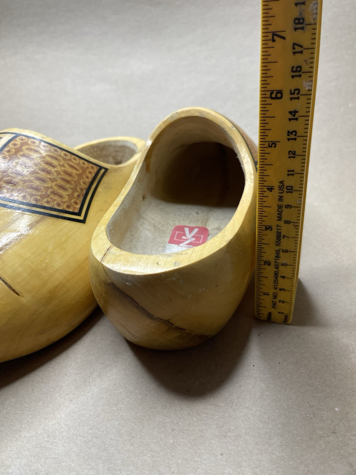 Vintage Wooden Shoes Dutch Clogs Klompen Made in Holland 11” Long 28 Cm