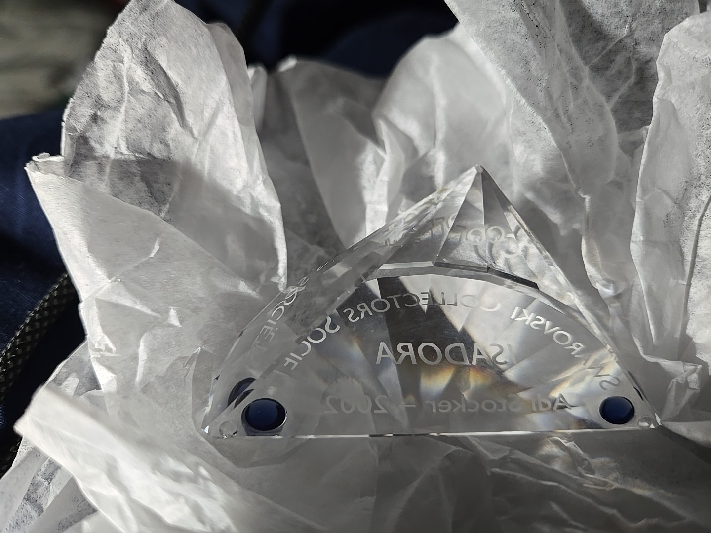 Swarovski Crystal Collector’s Society Isadora Title Plaque 2002