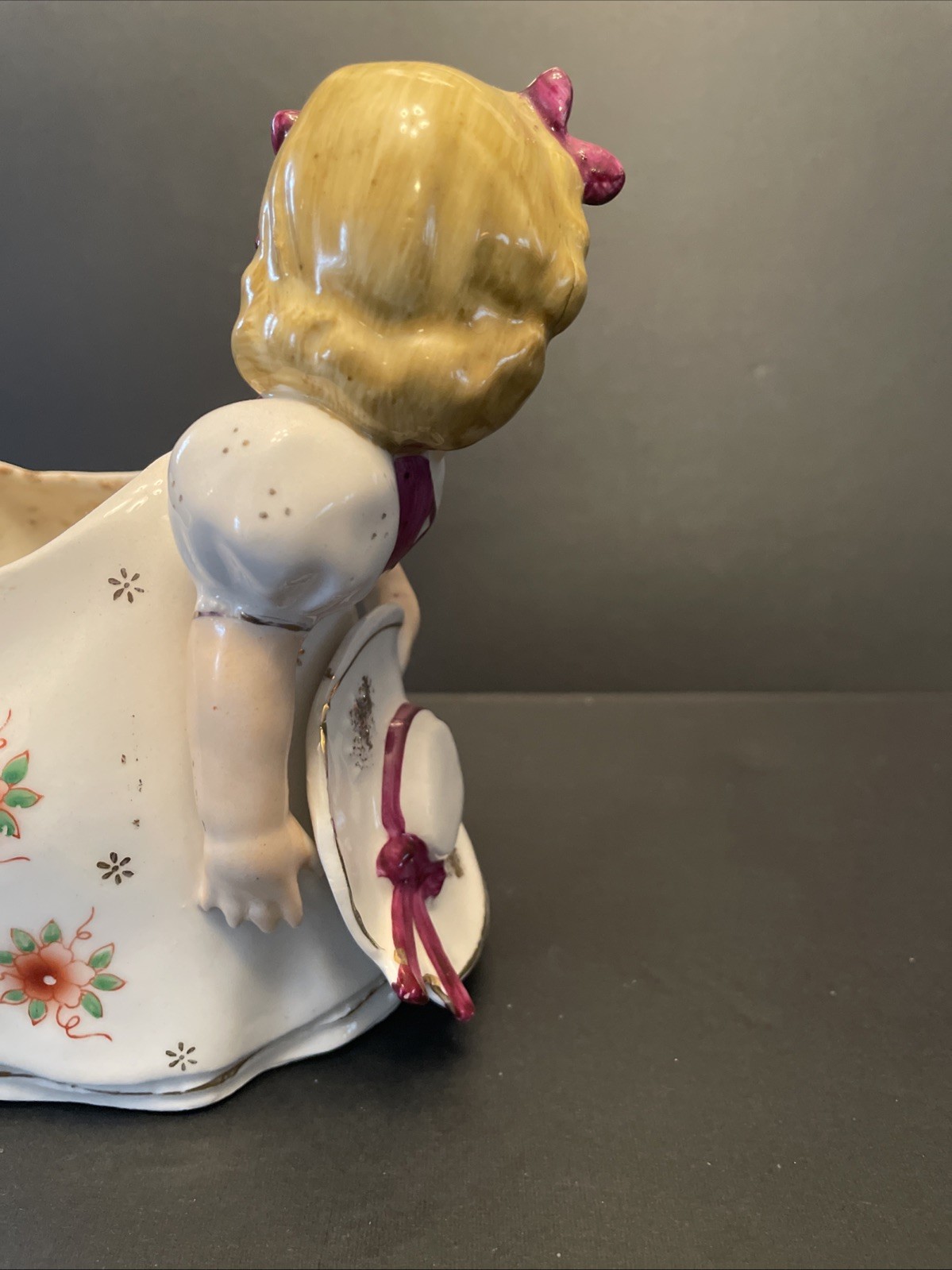 Vintage Napco Japan Girl Planter Flower Dress Royal Sealy Girl