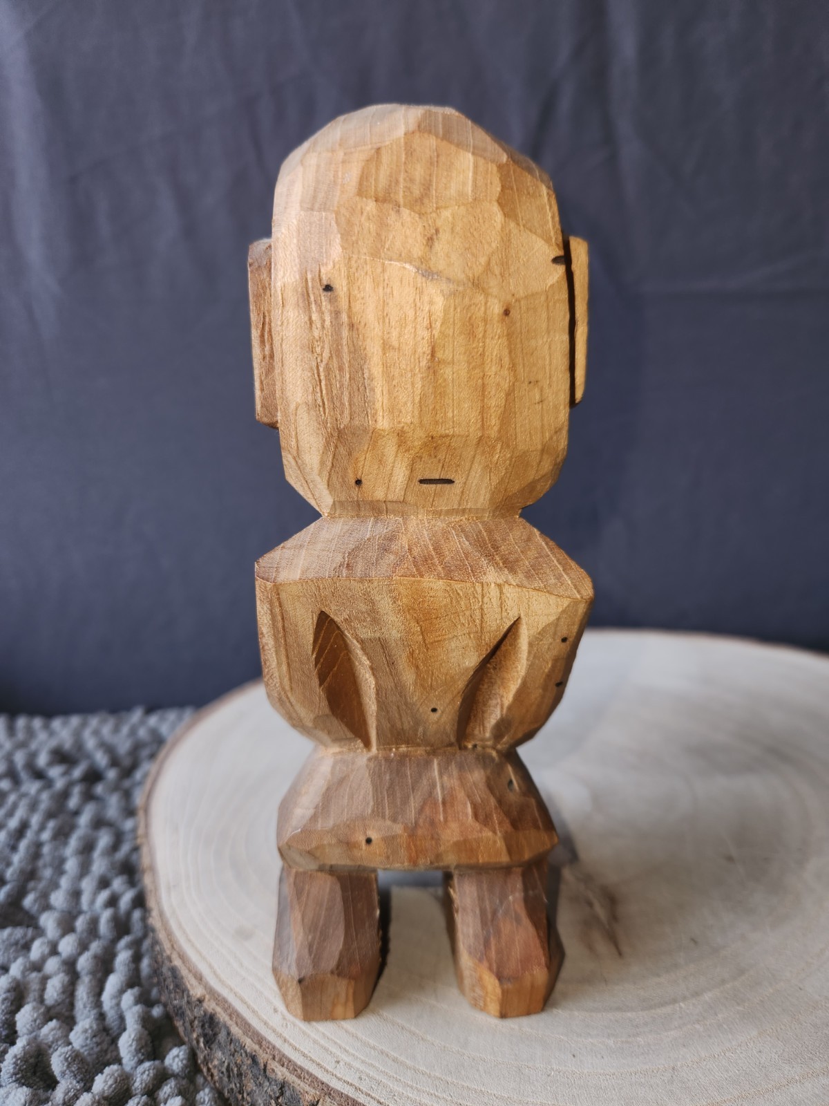 Authentic Cook Islands Tangaroa Fertility Tiki Tekowood Handmade Wood Sculpture