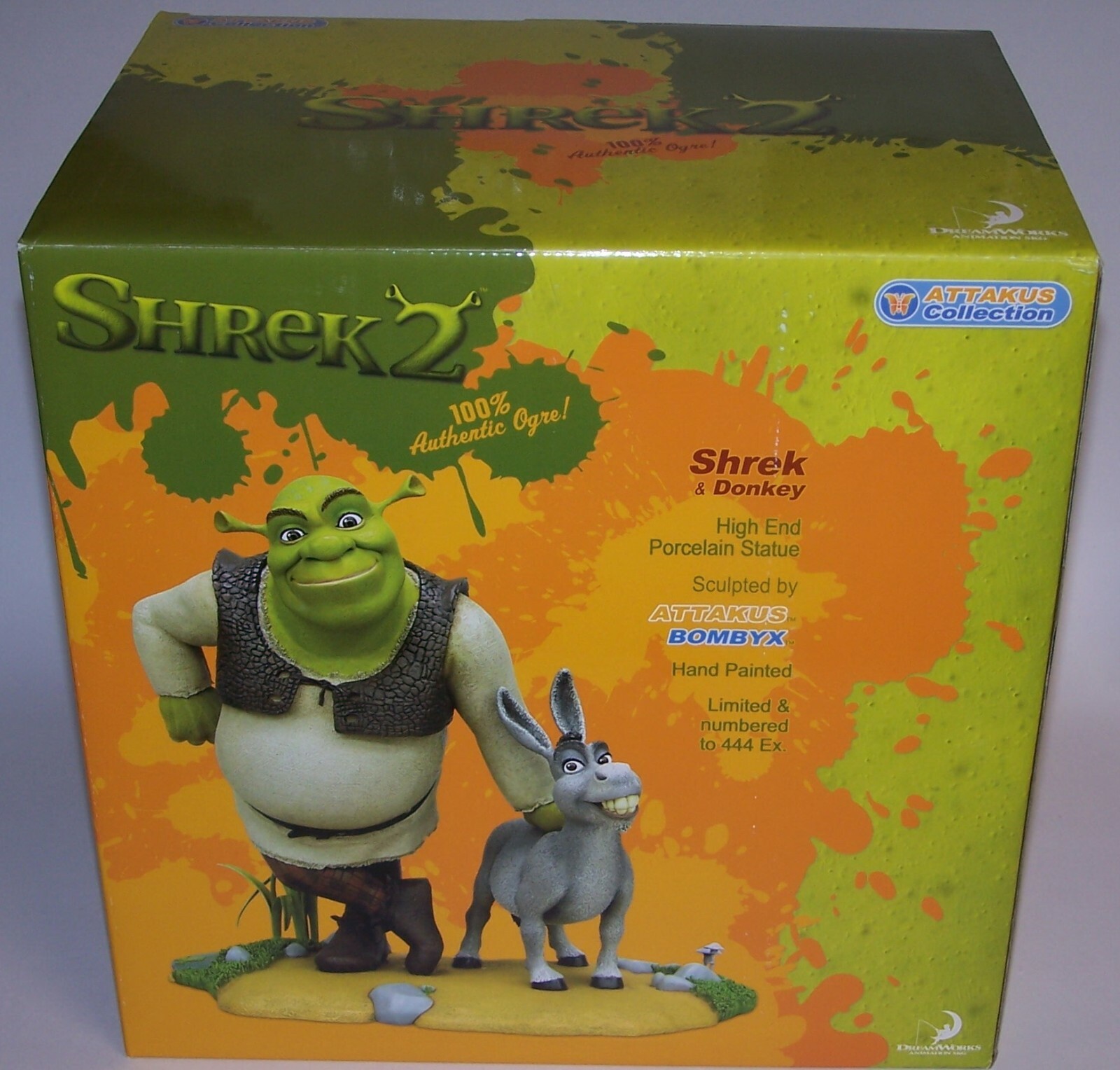 Shrek 2 & Donkey Cold Cast Porcelain Statue 10″ Tall Dreamworks 2005 NIB