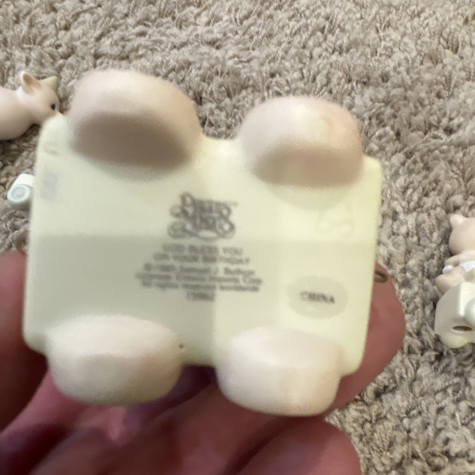 Precious Moments Porcelain Baby Animal Train Figurines Set of 4, 1984