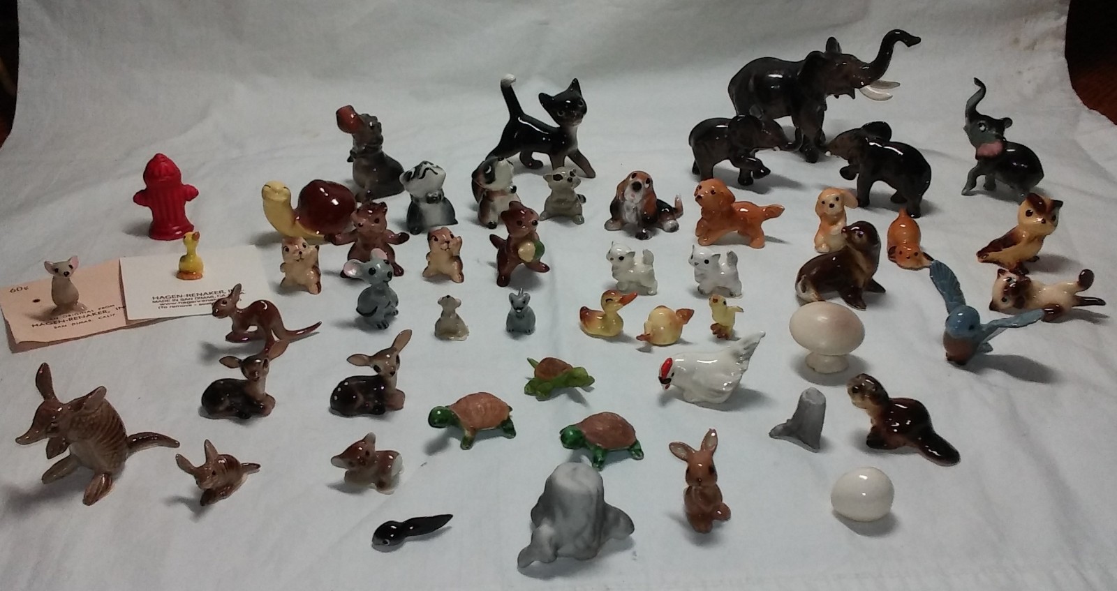 Vintage Hagen Renaker Miniature Animal Figurines Lot Of 50, Some Rare