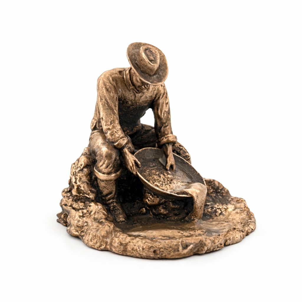 Prospector V2 | Solid Bronze Statue | Hand Poured | Gold Spartan