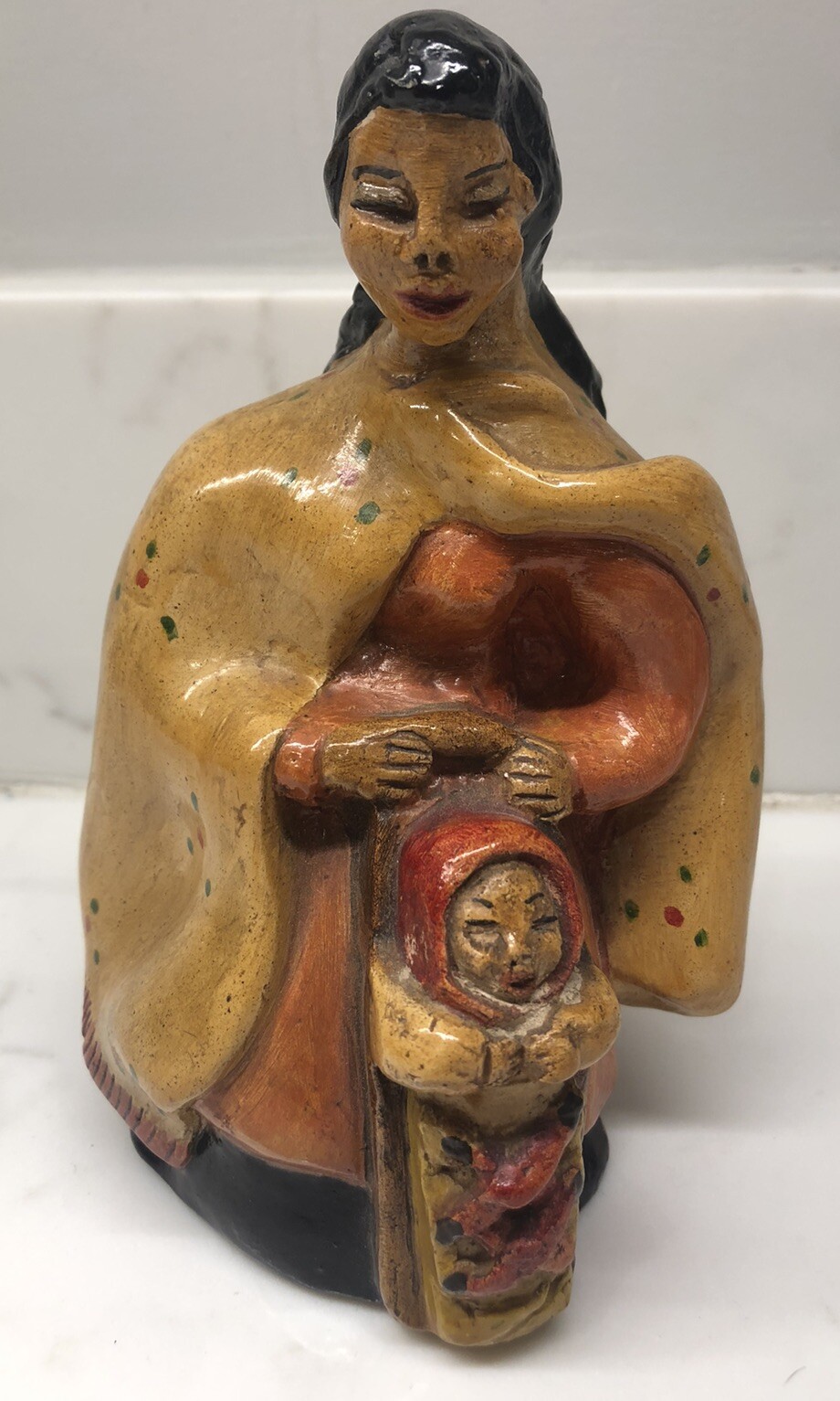 Handmade in Chile ~ Mother & Child Figurine