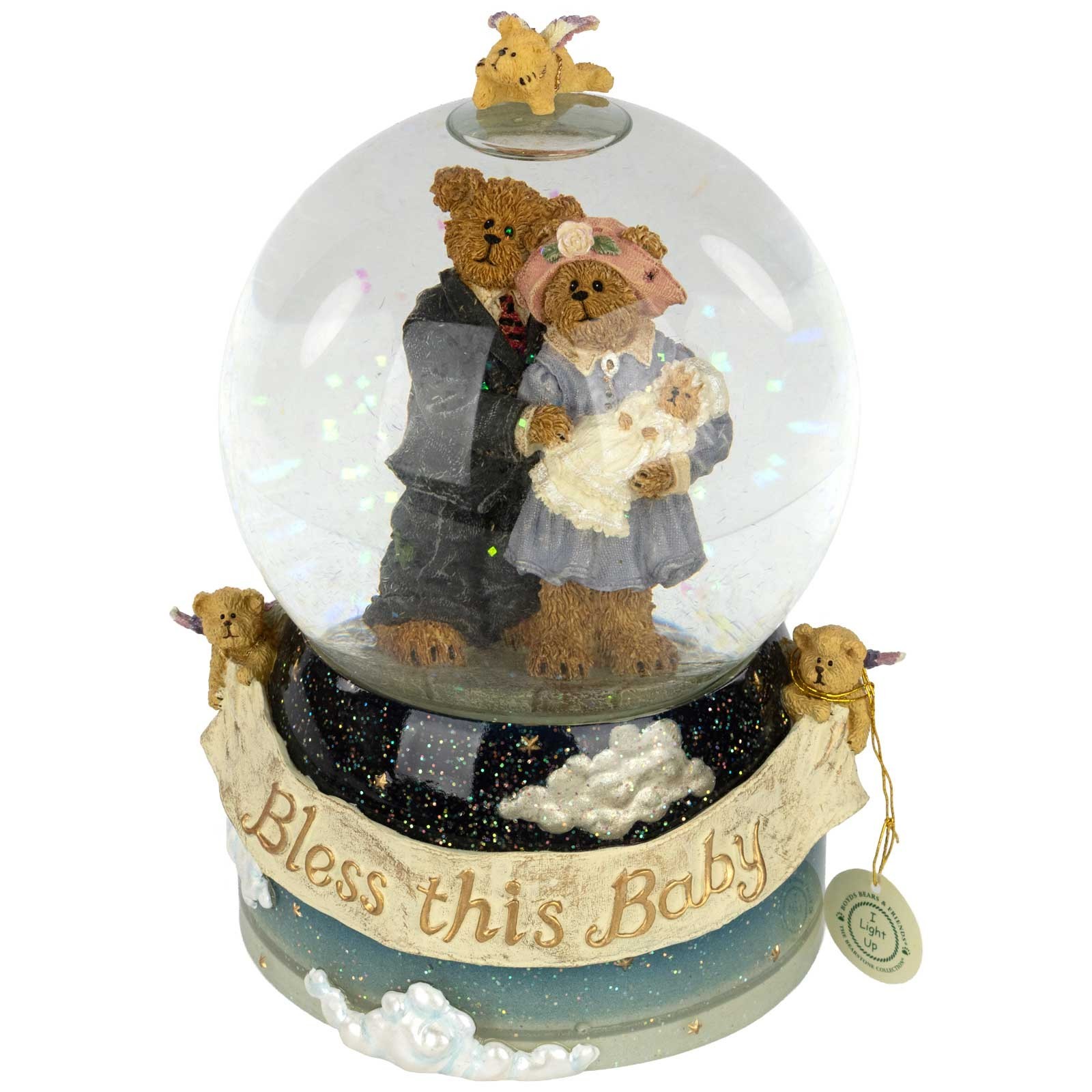 Boyds Bears Collection Bless This Baby Christening Waterball Figurine 270522 New