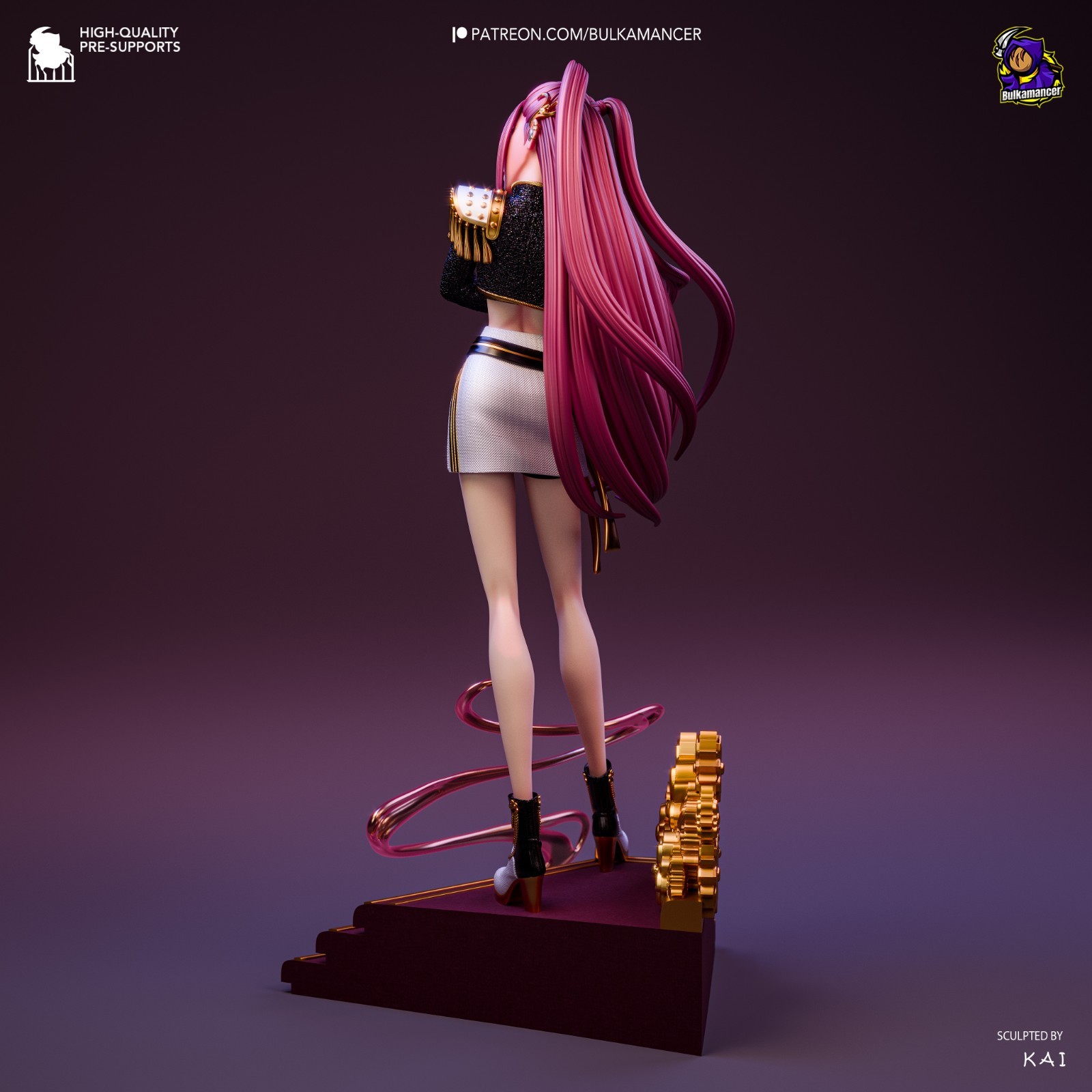 Mira – K-Pop Demon Hunters 1/8 Scale Figure Statue 3D Print Model Kit Unpainted