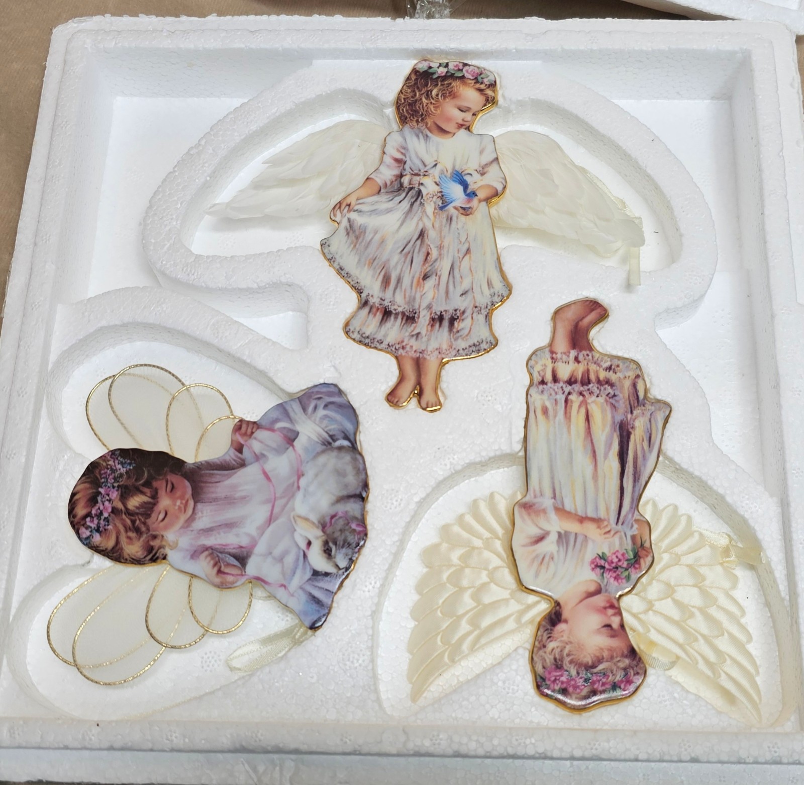 Heaven’s 3 Little Angels Nature’s Blessings Ornaments Dona Gelsinger Limited Ed
